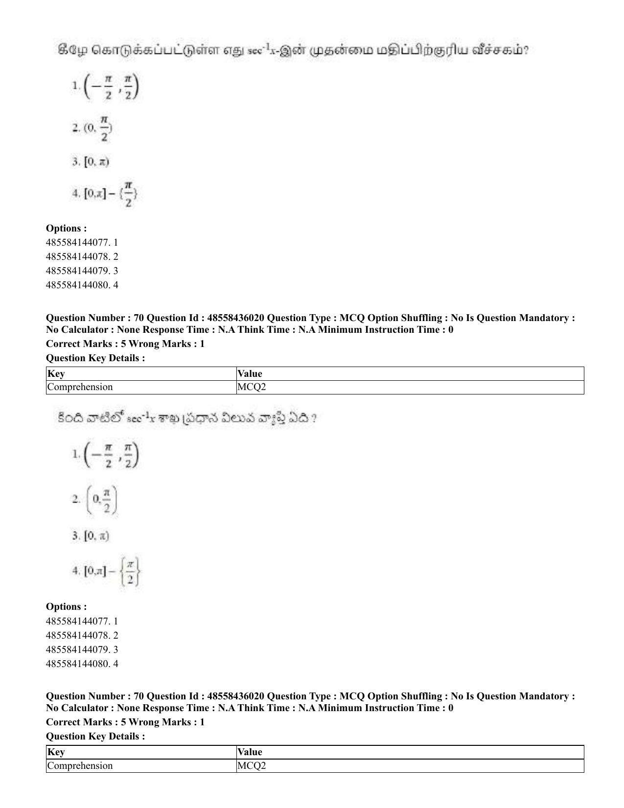 CUET 2023 Domestic Shift 1 Question Papers - 22 June 2023 - Page 175