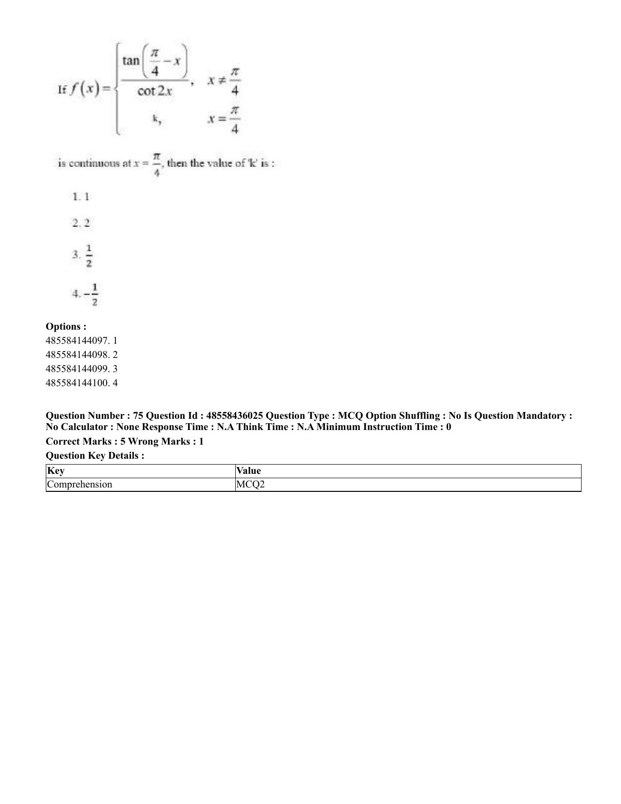 CUET 2023 Domestic Shift 1 Question Papers - 22 June 2023 - Page 209