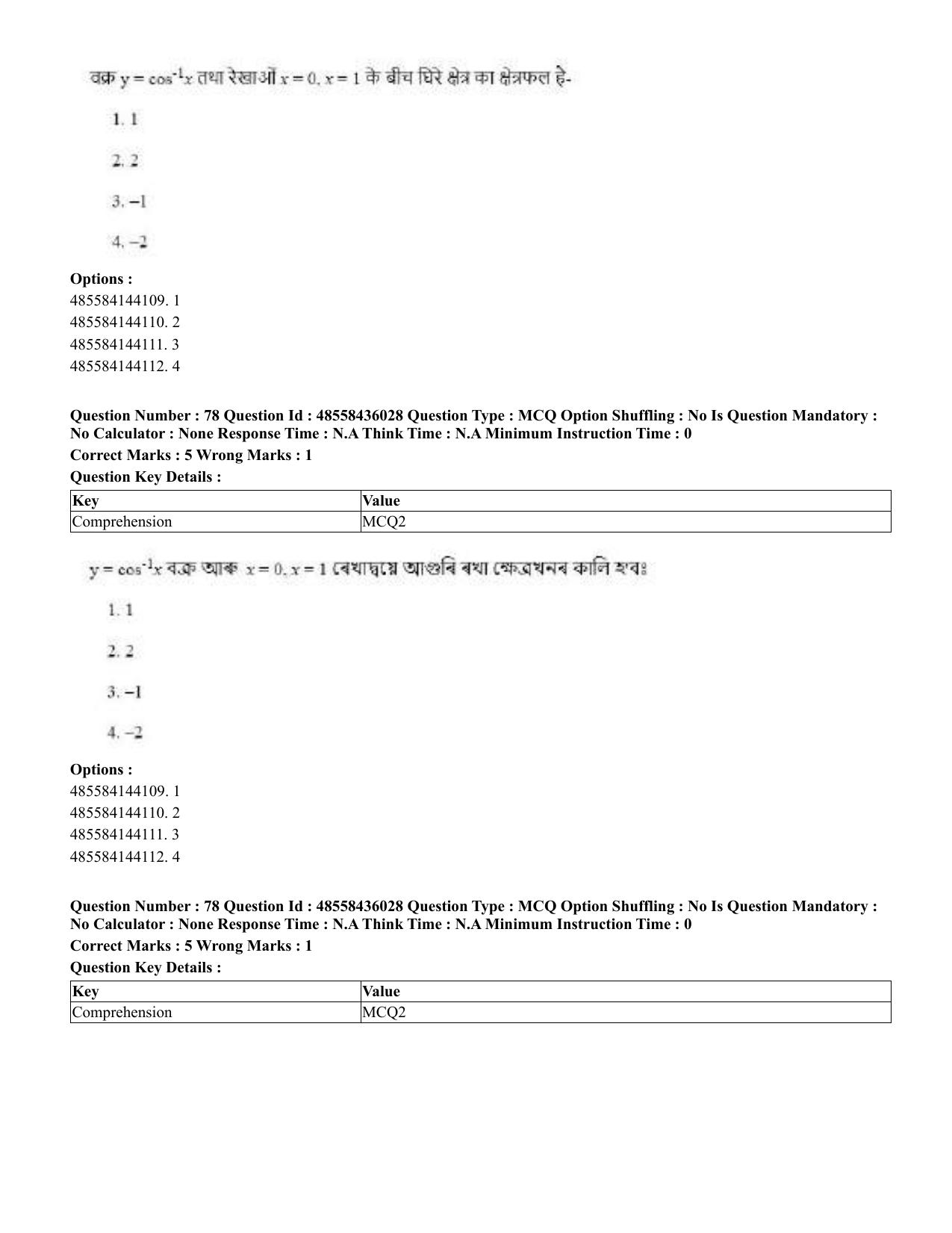 CUET 2023 Domestic Shift 1 Question Papers - 22 June 2023 - Page 231