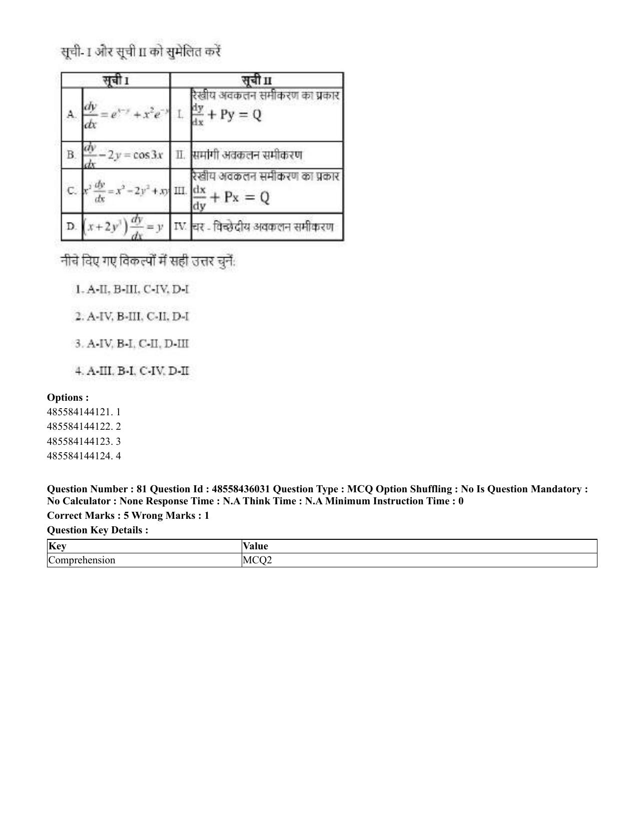 CUET 2023 Domestic Shift 1 Question Papers - 22 June 2023 - Page 251