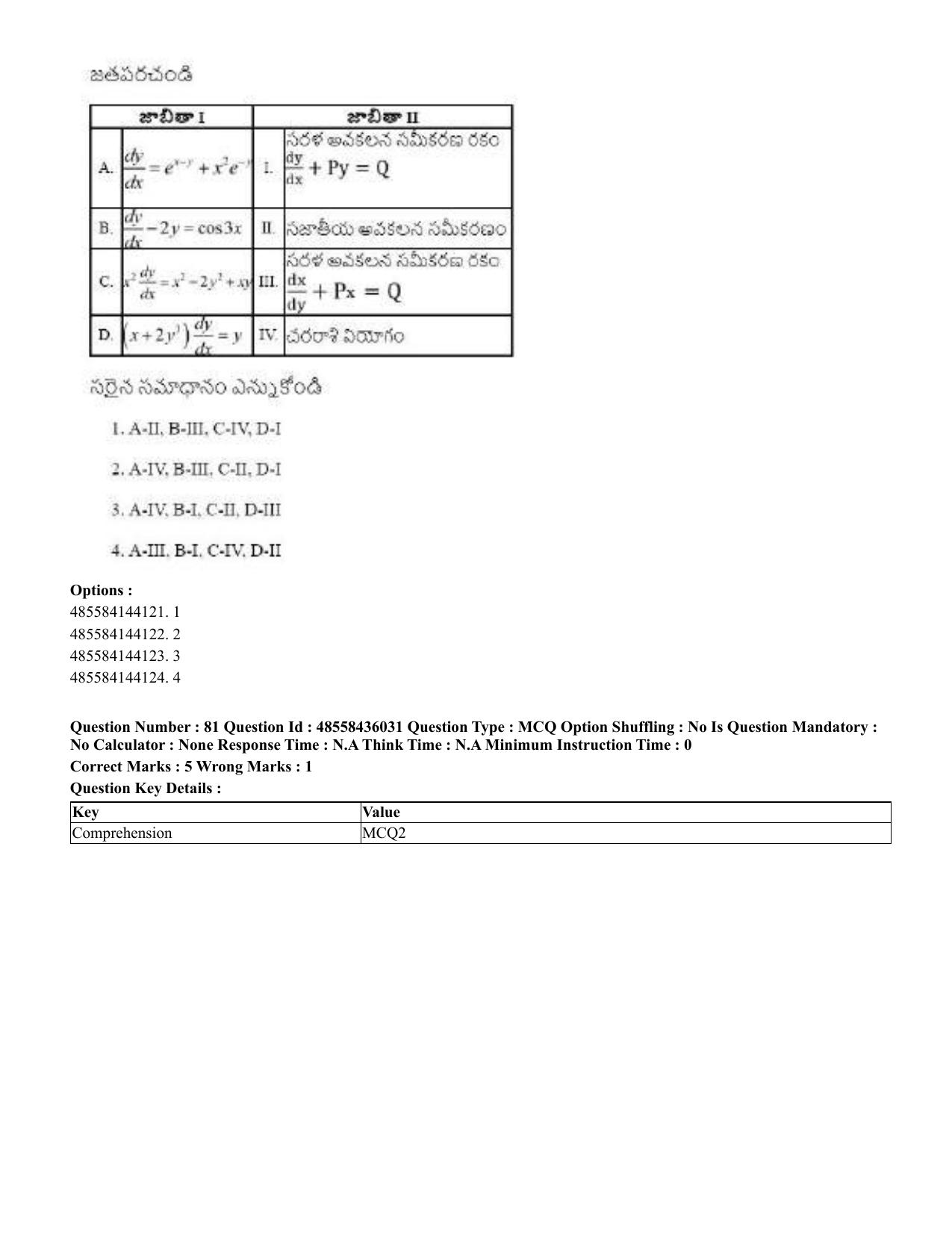 CUET 2023 Domestic Shift 1 Question Papers - 22 June 2023 - Page 260