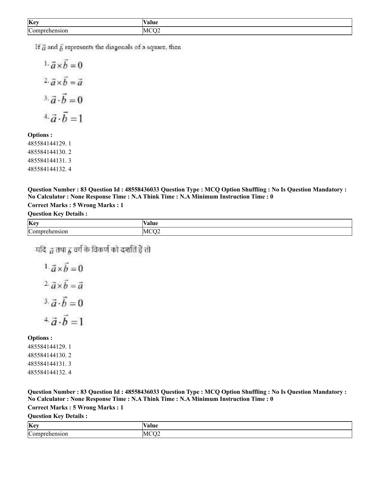 CUET 2023 Domestic Shift 1 Question Papers - 22 June 2023 - Page 269