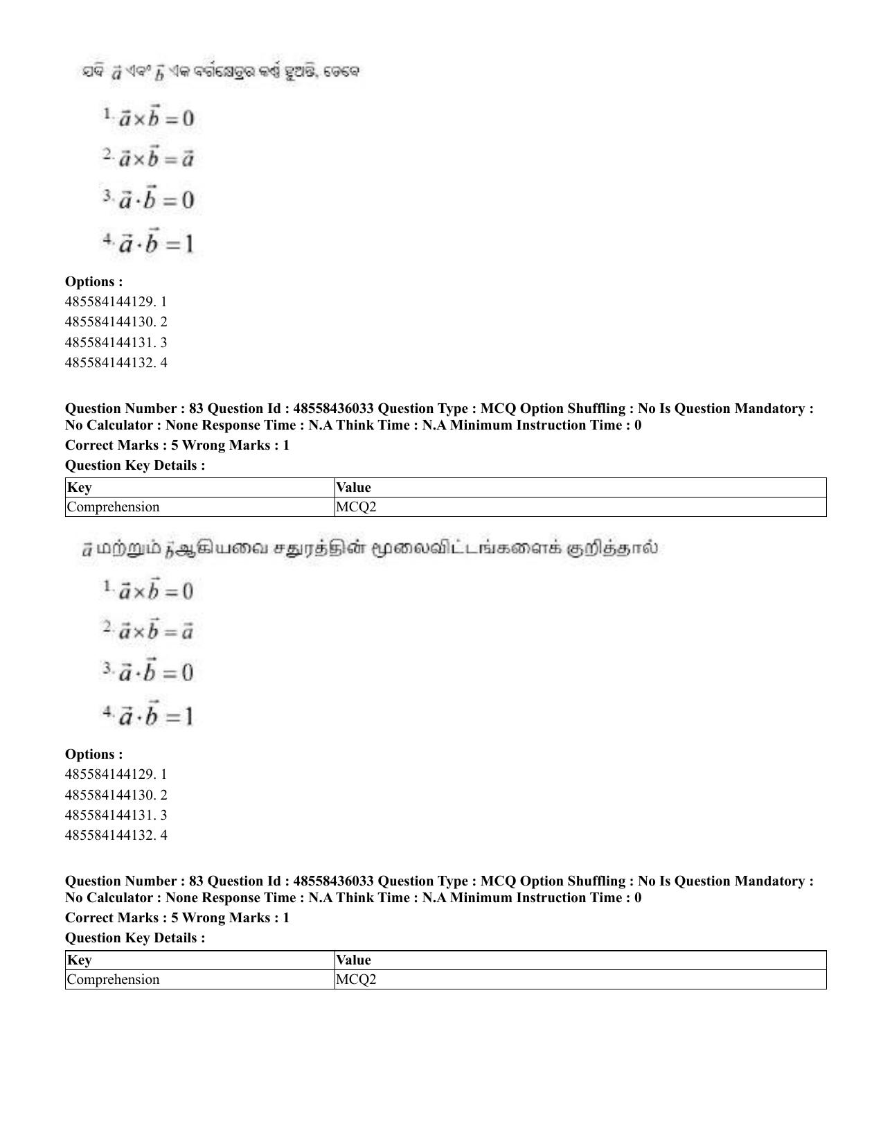 CUET 2023 Domestic Shift 1 Question Papers - 22 June 2023 - Page 273