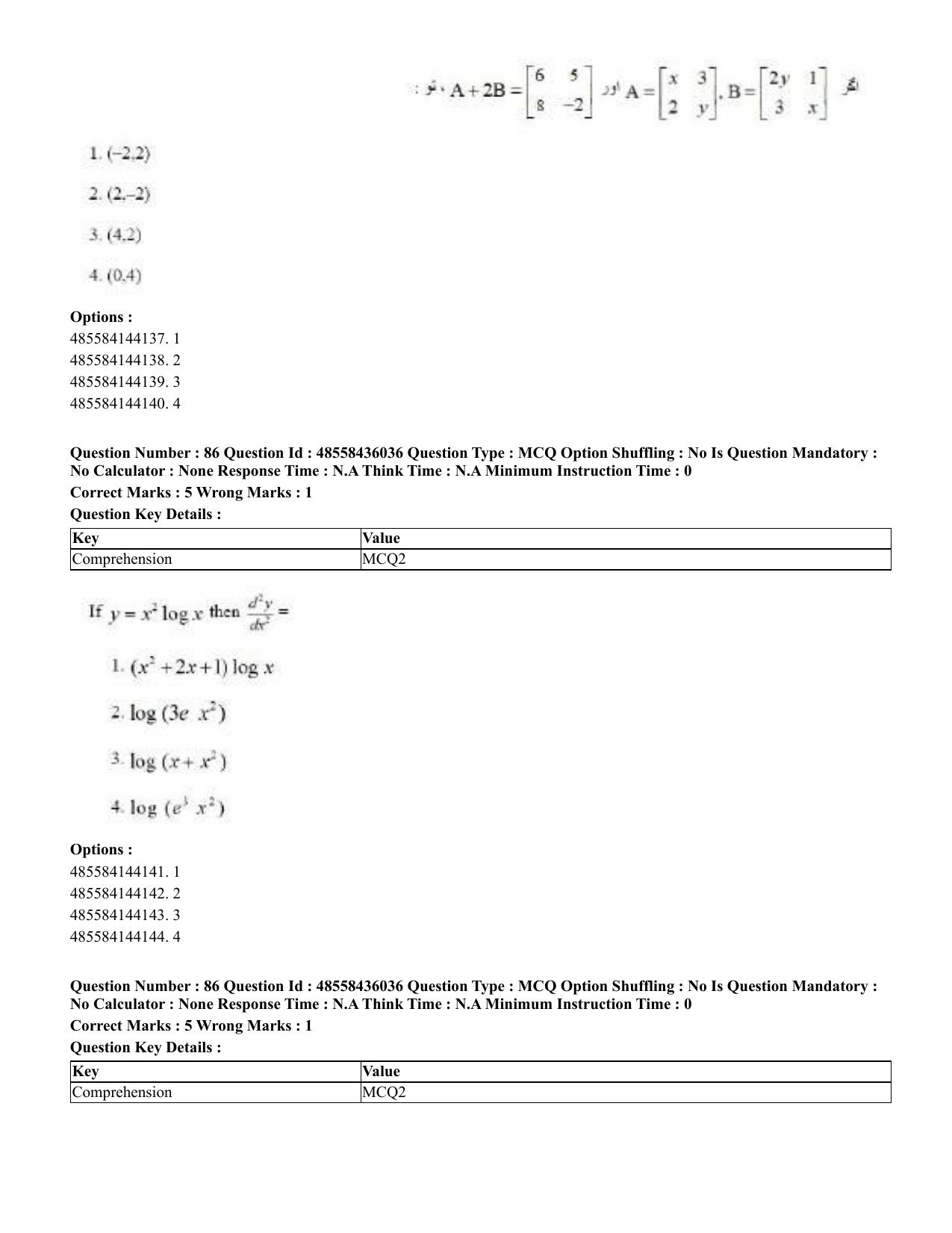 CUET 2023 Domestic Shift 1 Question Papers - 22 June 2023 - Page 290