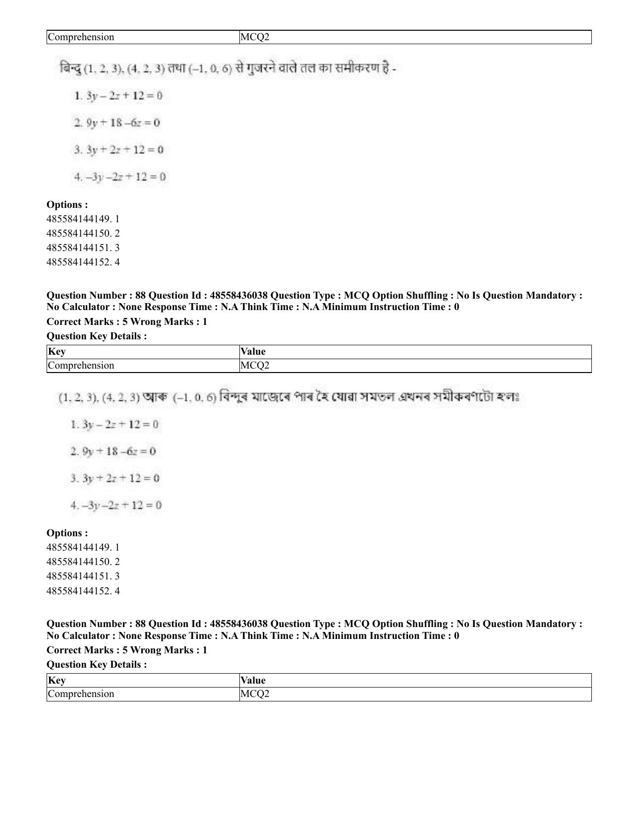 CUET 2023 Domestic Shift 1 Question Papers - 22 June 2023 - Page 306