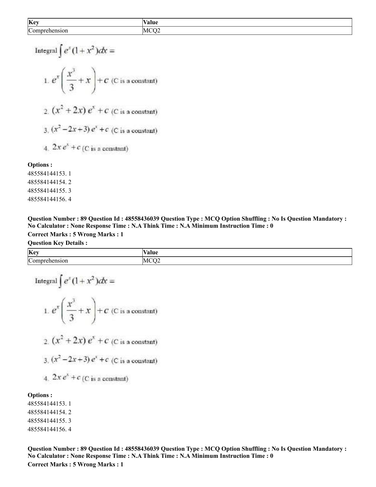 CUET 2023 Domestic Shift 1 Question Papers - 22 June 2023 - Page 315