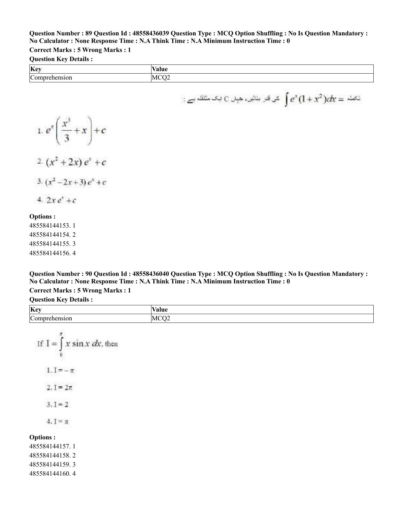 CUET 2023 Domestic Shift 1 Question Papers - 22 June 2023 - Page 318