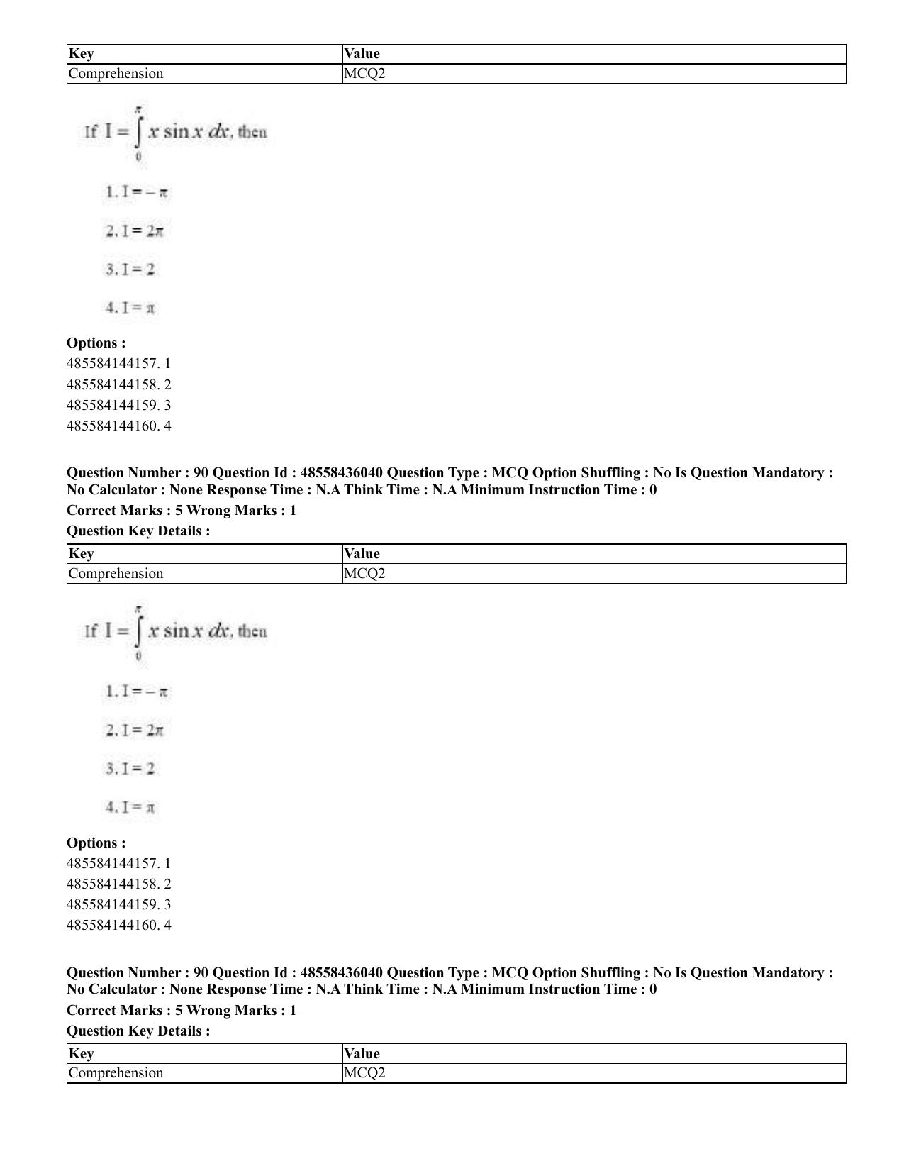 CUET 2023 Domestic Shift 1 Question Papers - 22 June 2023 - Page 320