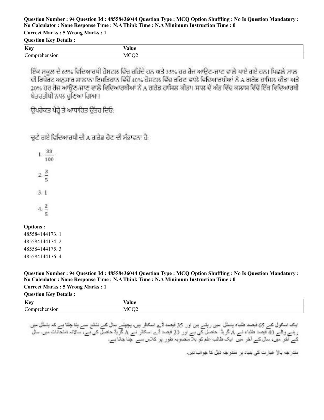CUET 2023 Domestic Shift 1 Question Papers - 22 June 2023 - Page 355