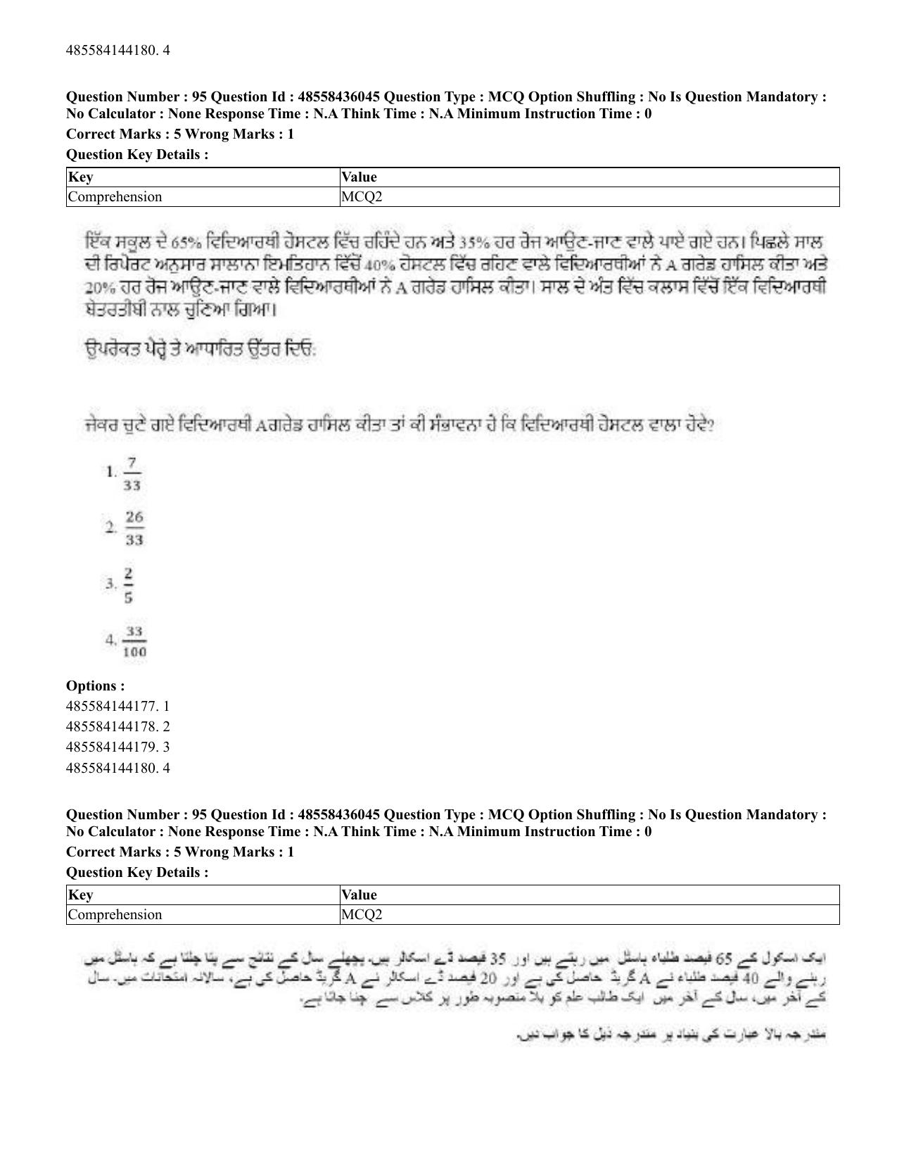CUET 2023 Domestic Shift 1 Question Papers - 22 June 2023 - Page 364