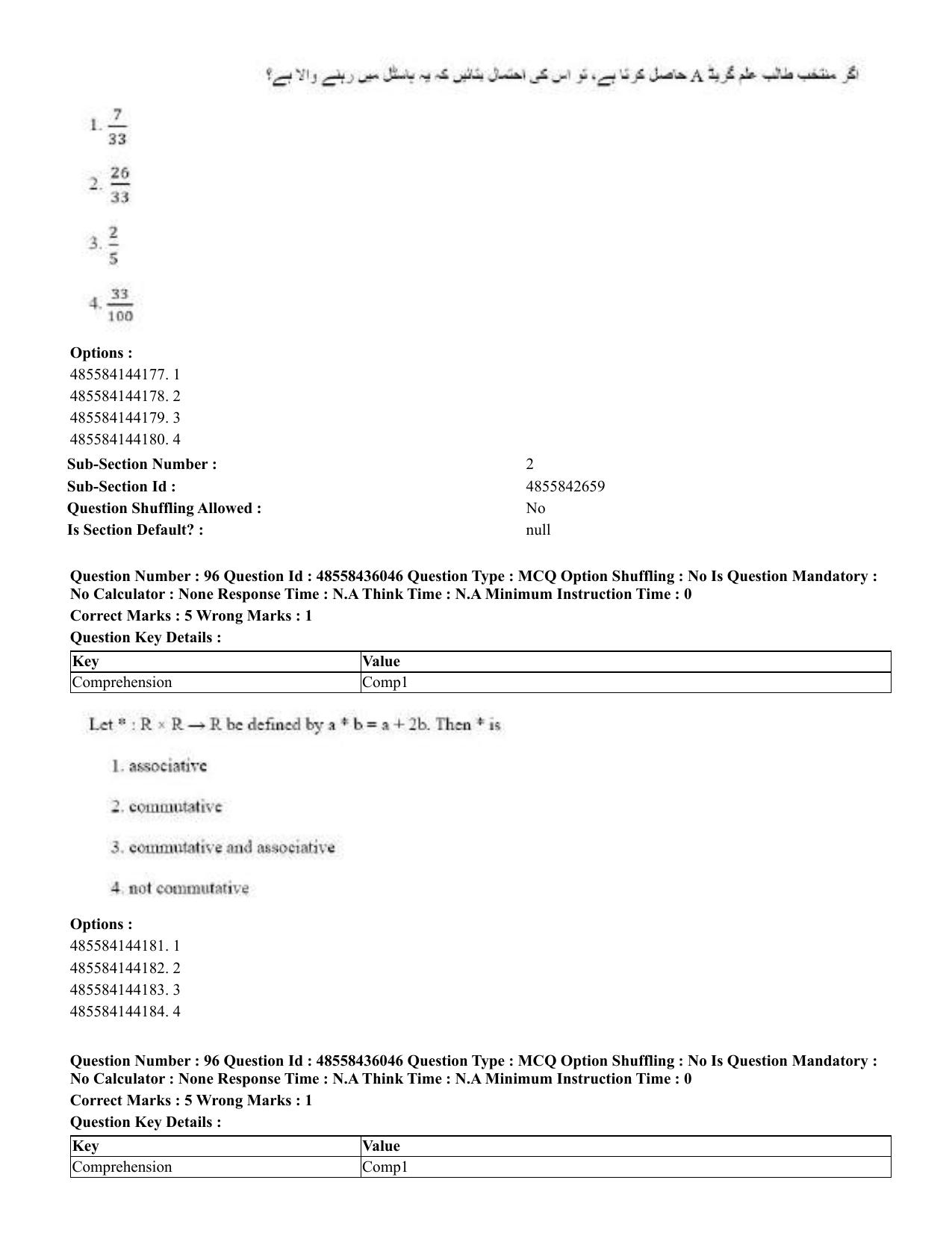CUET 2023 Domestic Shift 1 Question Papers - 22 June 2023 - Page 365