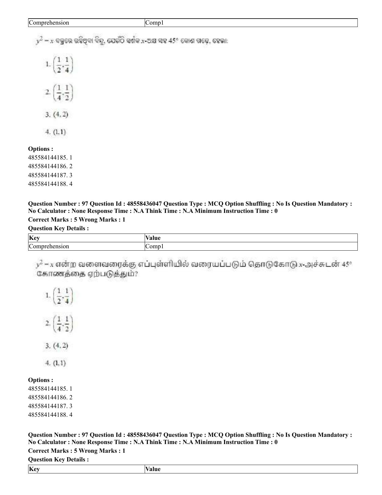 CUET 2023 Domestic Shift 1 Question Papers - 22 June 2023 - Page 376
