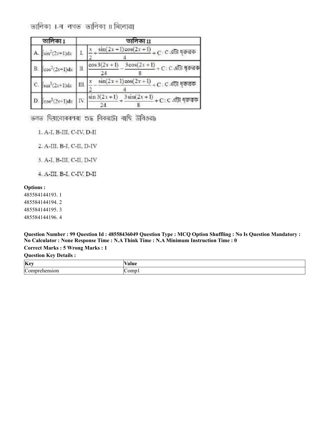 CUET 2023 Domestic Shift 1 Question Papers - 22 June 2023 - Page 388