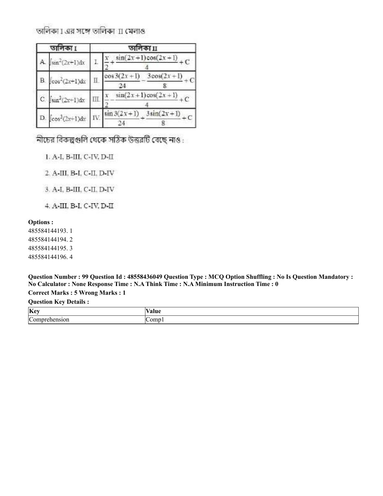 CUET 2023 Domestic Shift 1 Question Papers - 22 June 2023 - Page 389