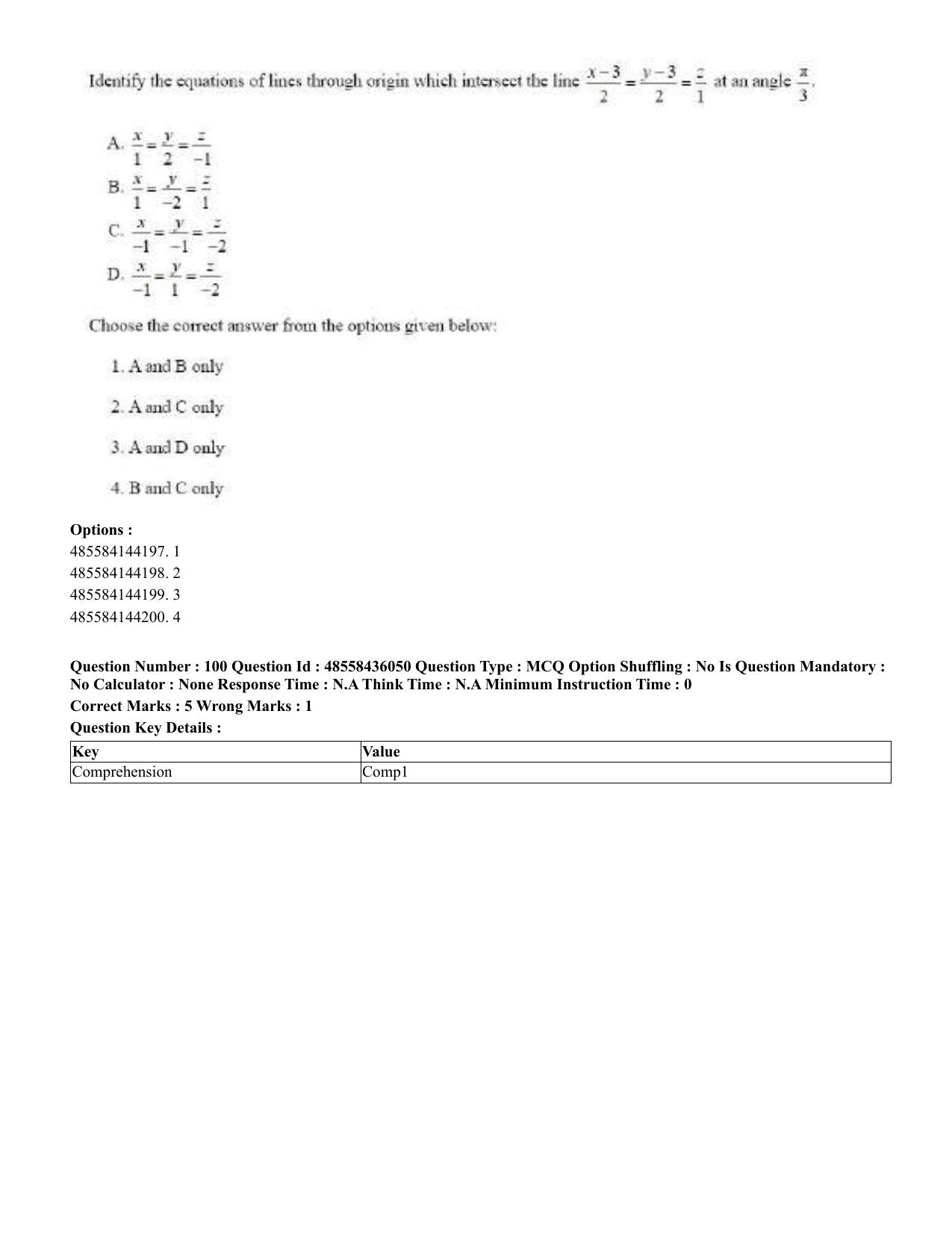 CUET 2023 Domestic Shift 1 Question Papers - 22 June 2023 - Page 399