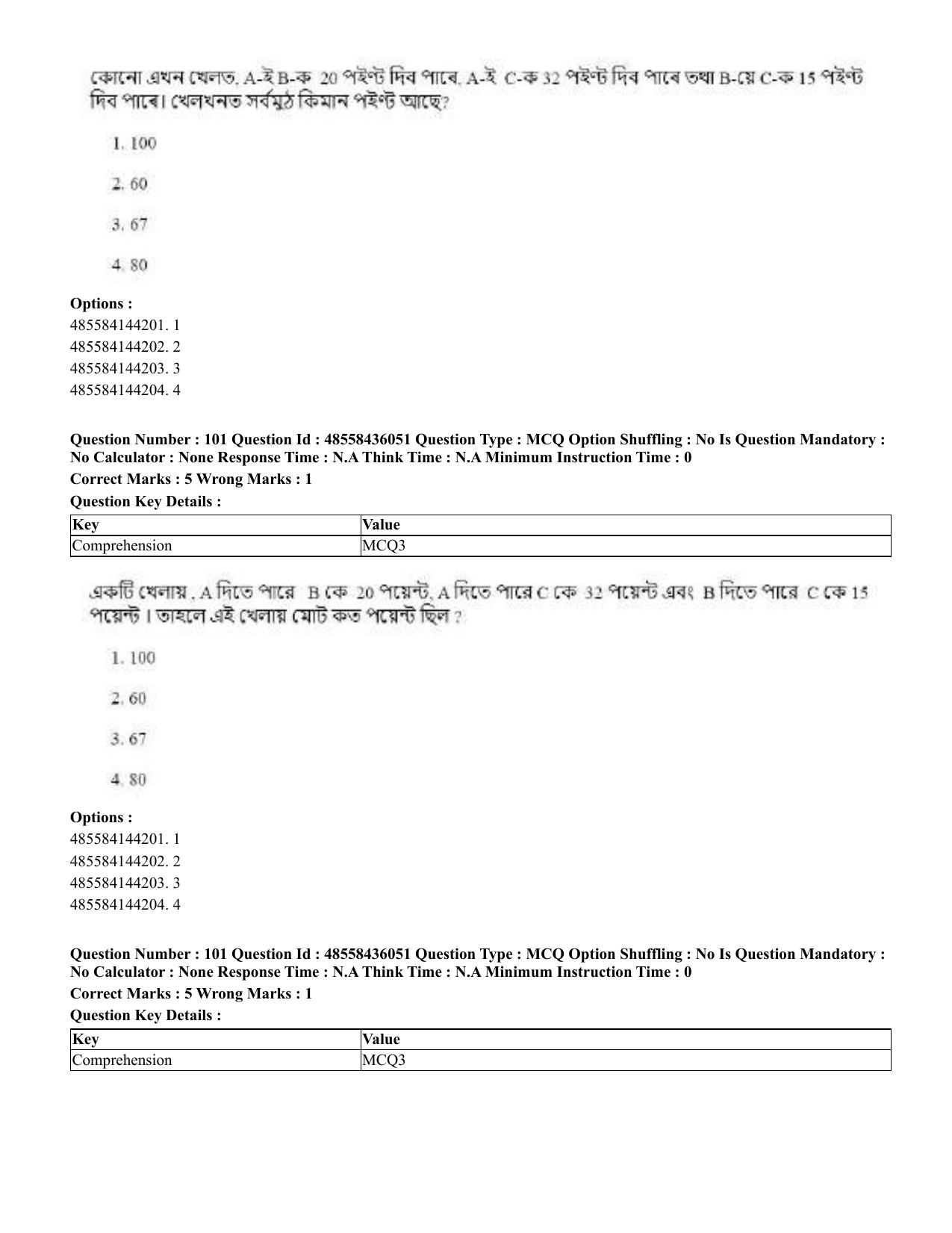 CUET 2023 Domestic Shift 1 Question Papers - 22 June 2023 - Page 413