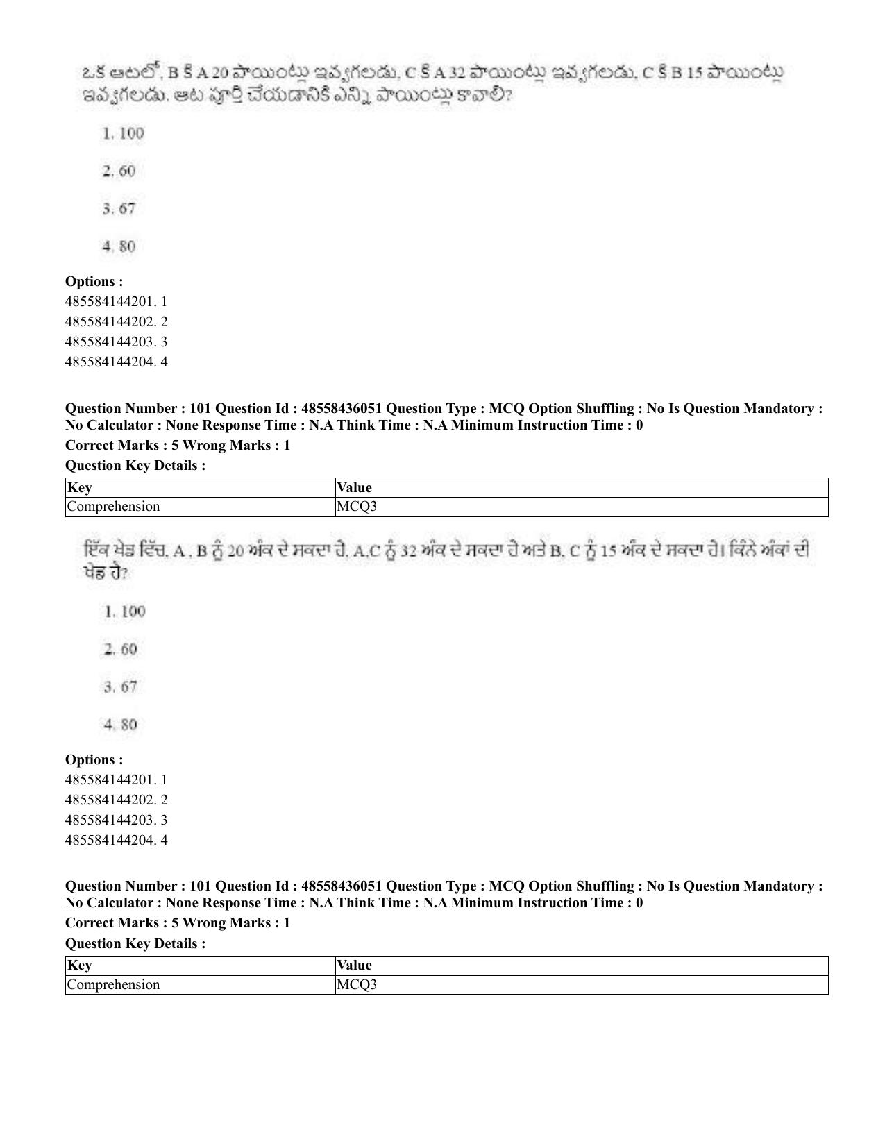 CUET 2023 Domestic Shift 1 Question Papers - 22 June 2023 - Page 417