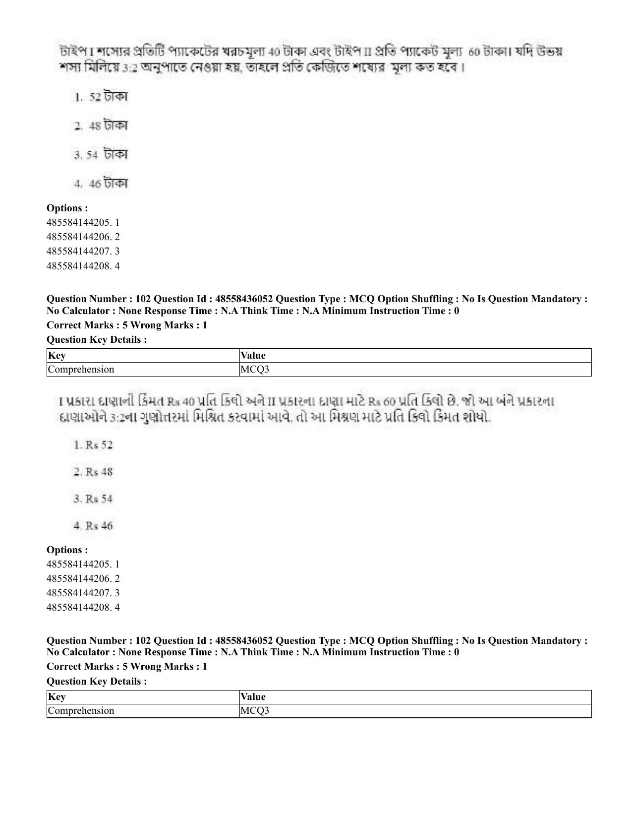 CUET 2023 Domestic Shift 1 Question Papers - 22 June 2023 - Page 420