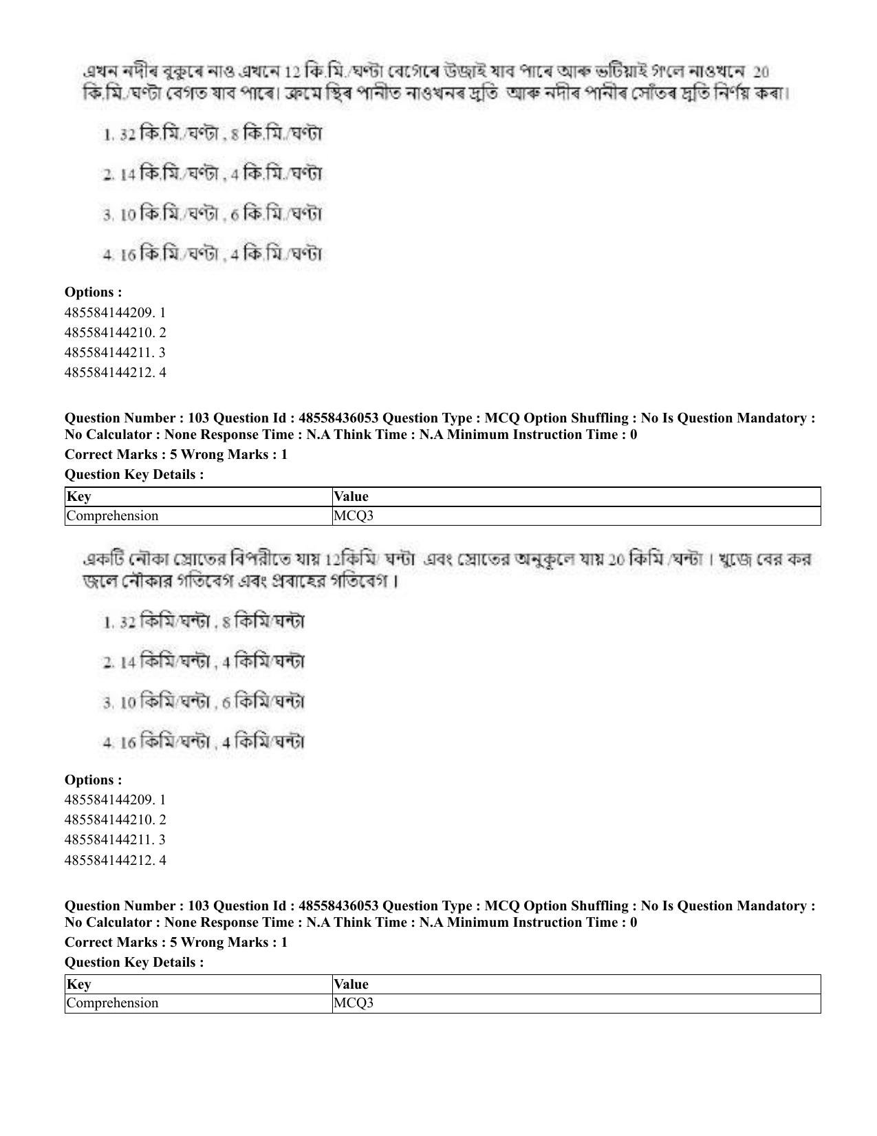 CUET 2023 Domestic Shift 1 Question Papers - 22 June 2023 - Page 426