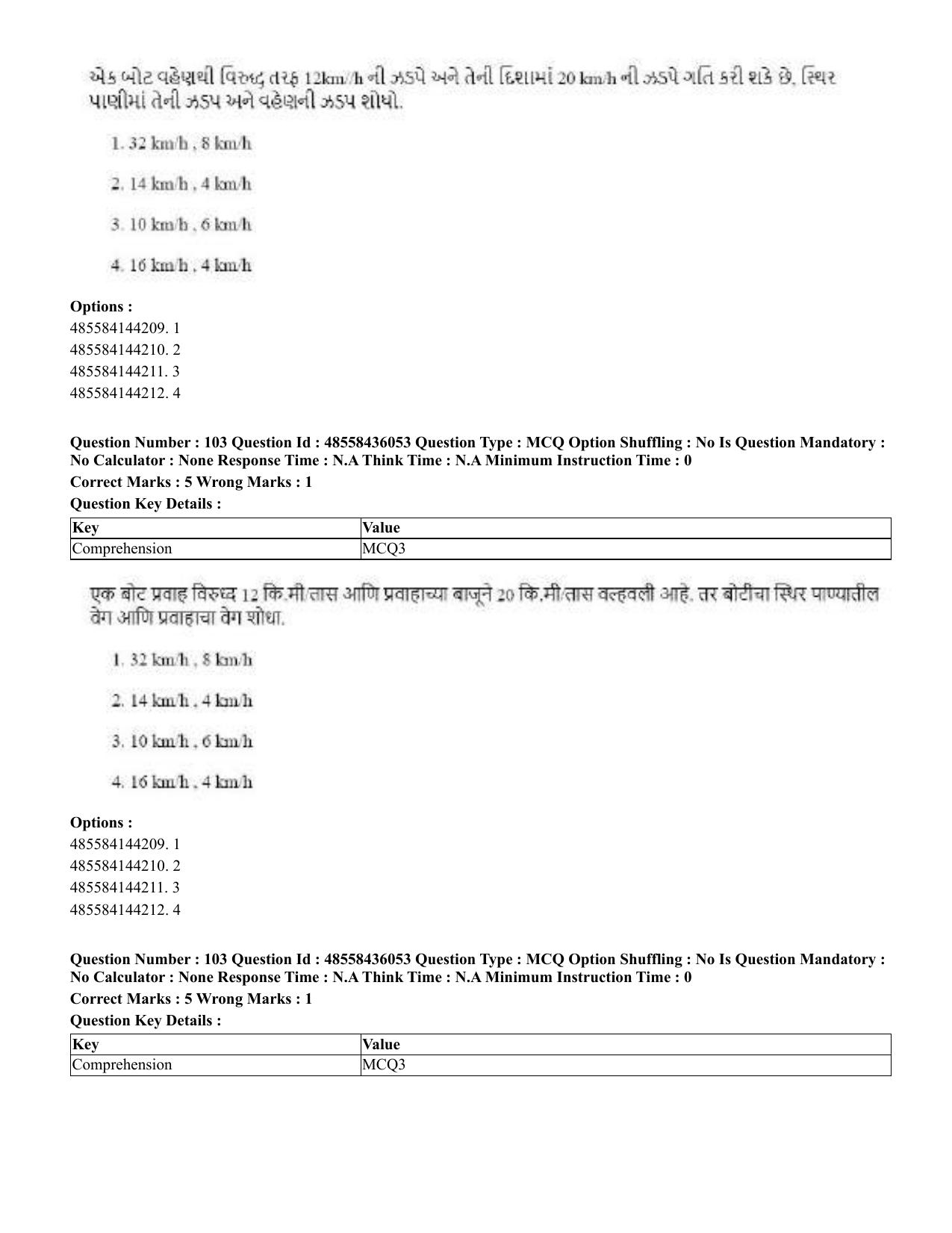 CUET 2023 Domestic Shift 1 Question Papers - 22 June 2023 - Page 427
