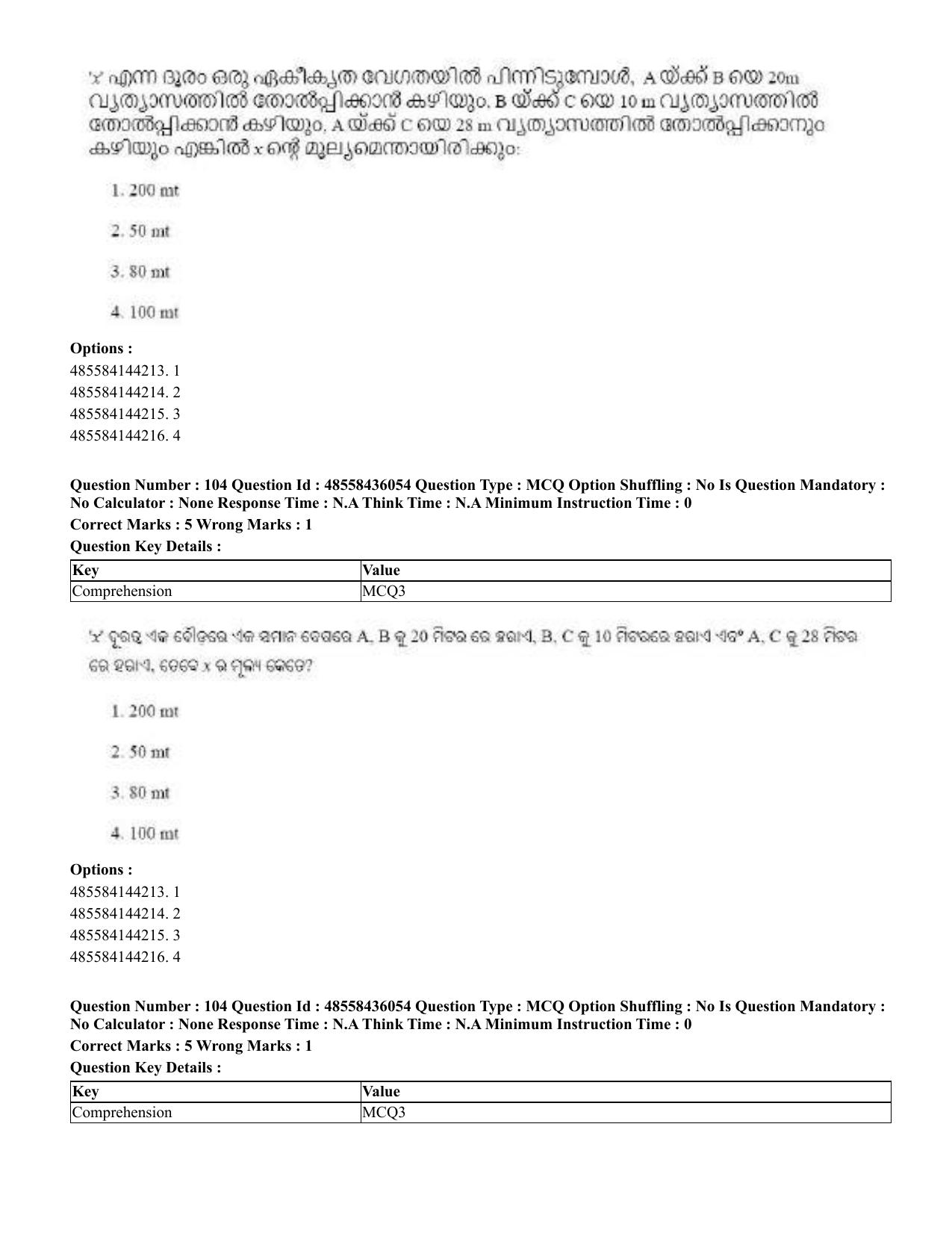 CUET 2023 Domestic Shift 1 Question Papers - 22 June 2023 - Page 435