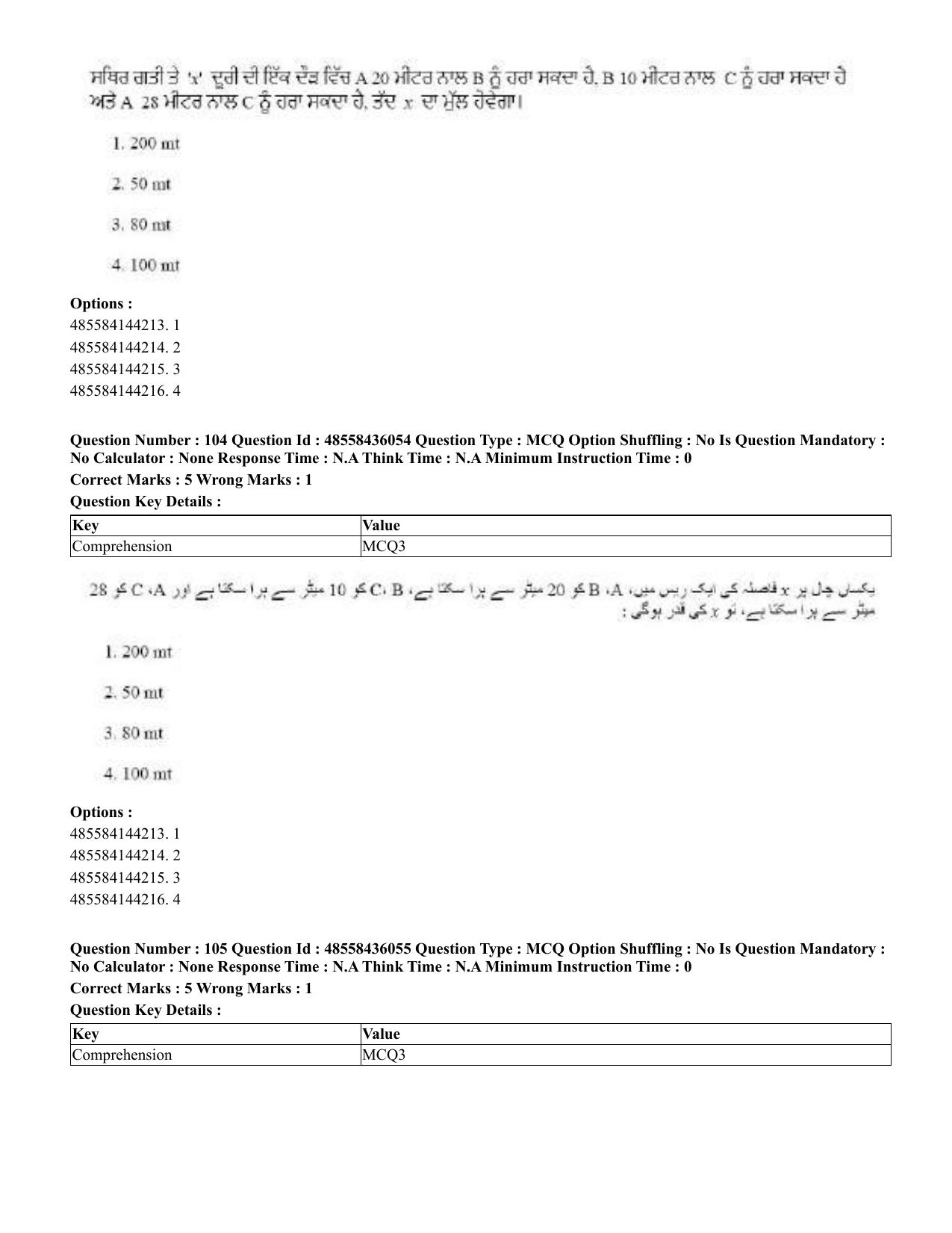 CUET 2023 Domestic Shift 1 Question Papers - 22 June 2023 - Page 437