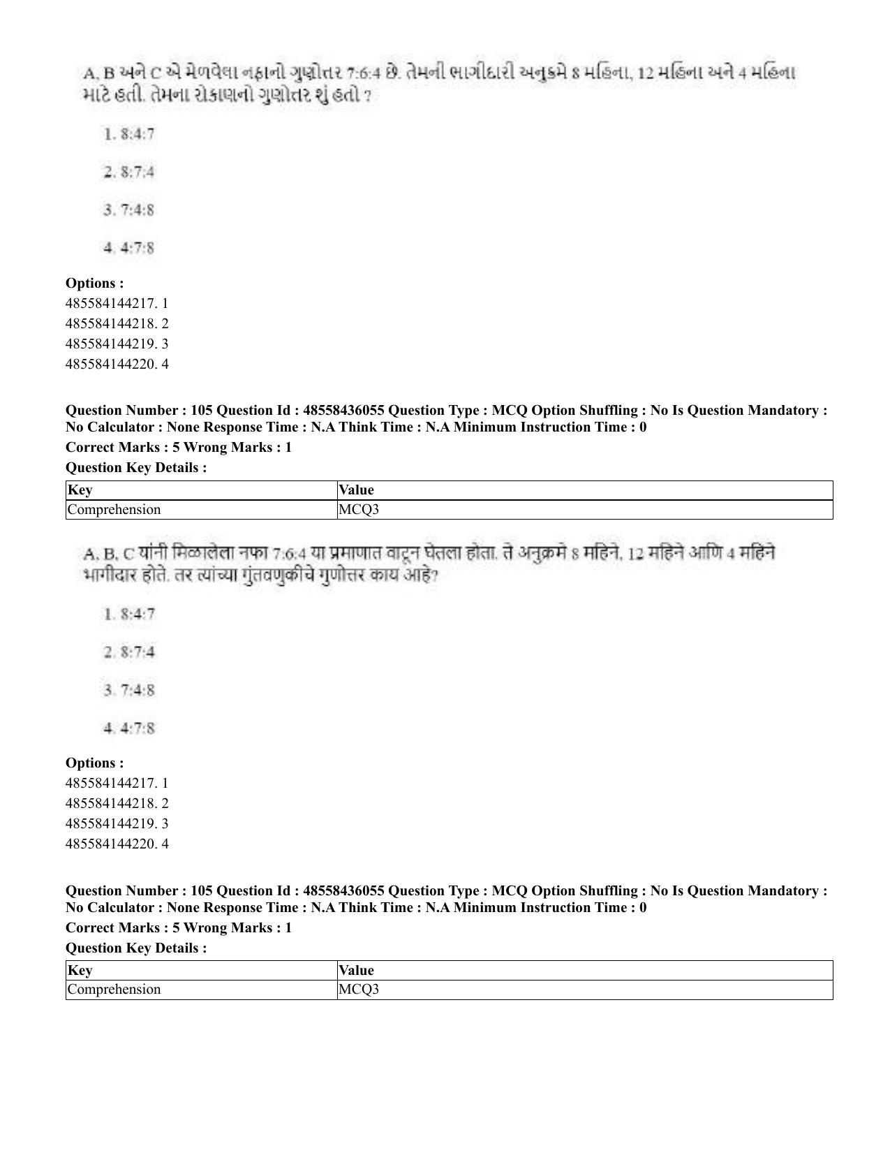 CUET 2023 Domestic Shift 1 Question Papers - 22 June 2023 - Page 440