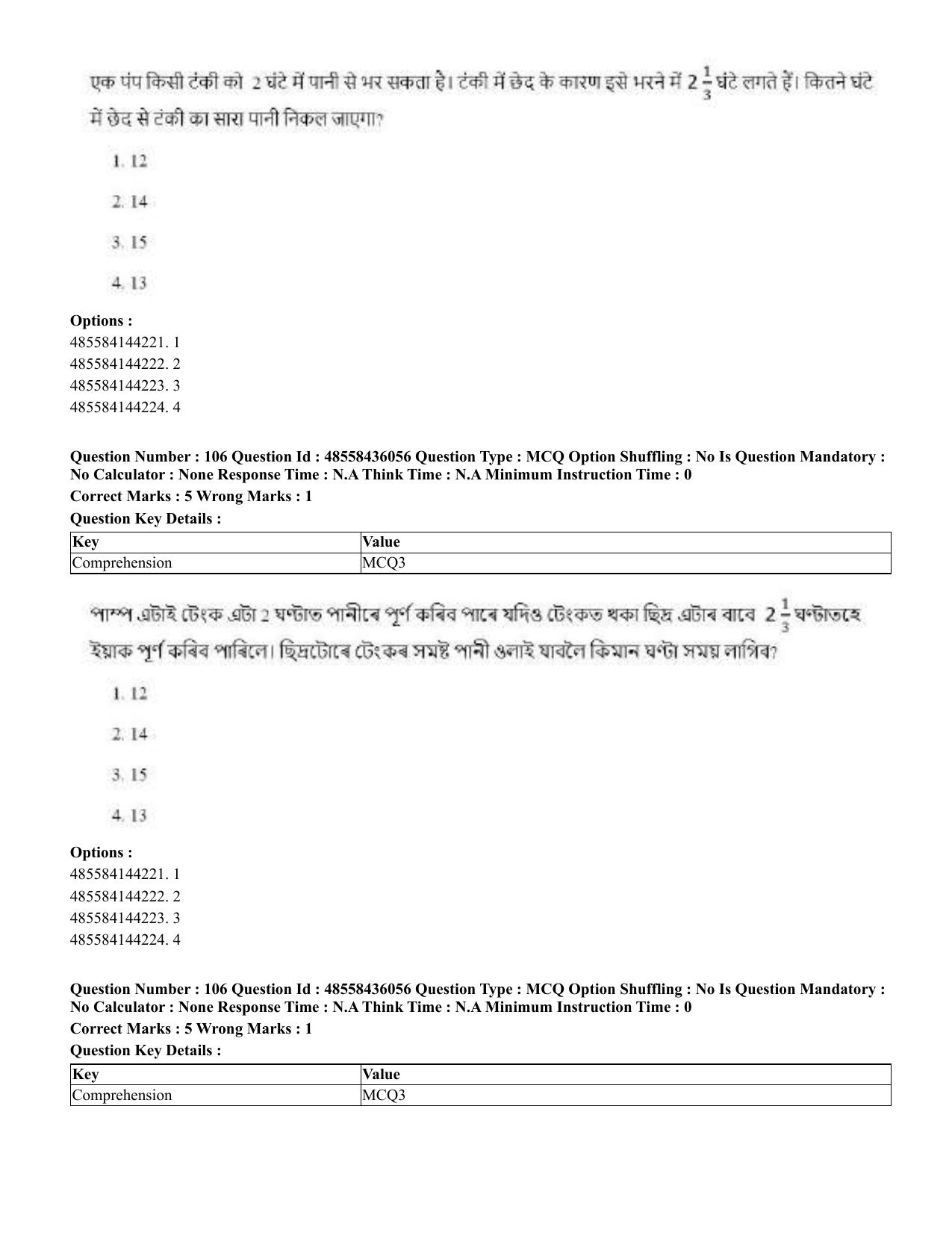 CUET 2023 Domestic Shift 1 Question Papers - 22 June 2023 - Page 445