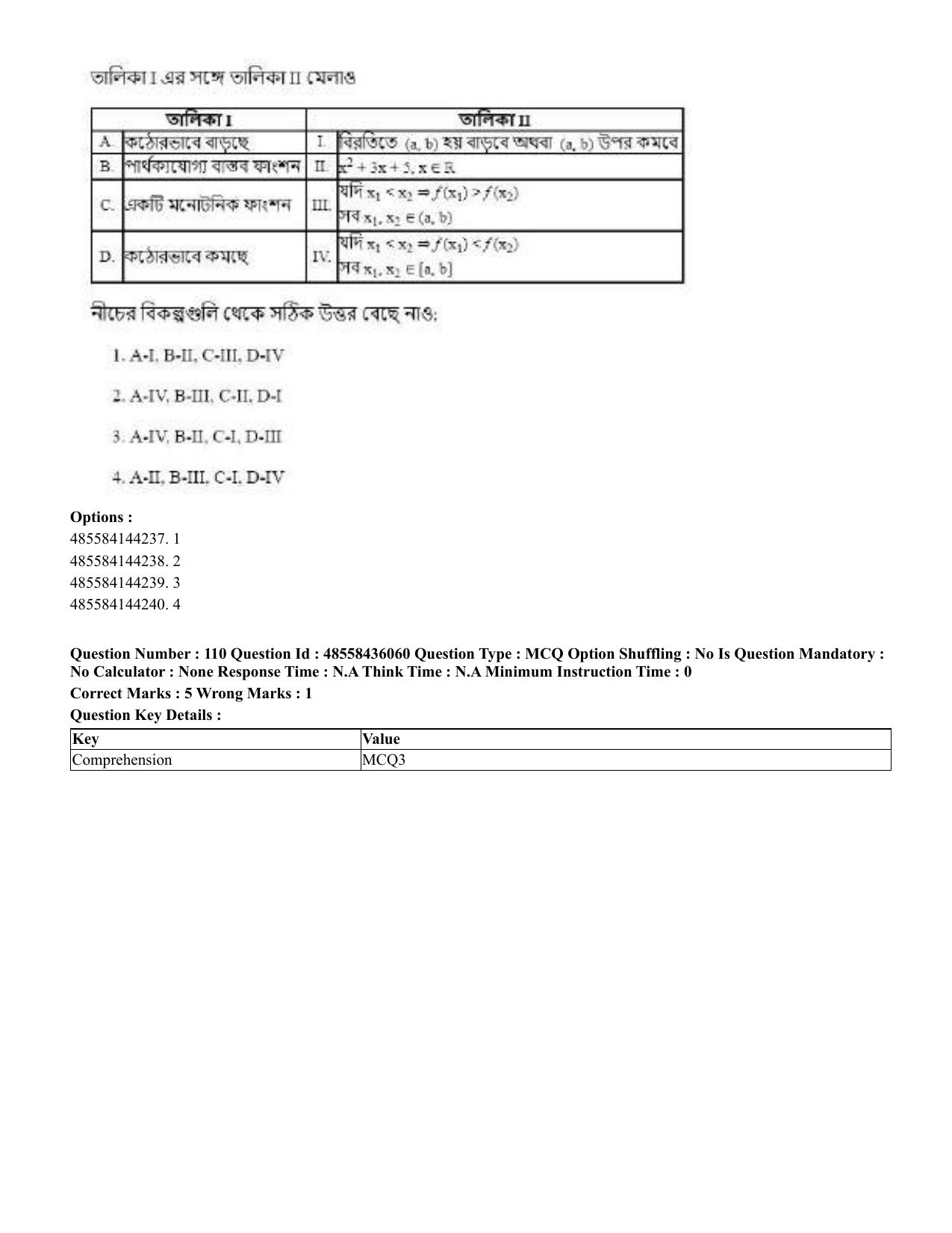 CUET 2023 Domestic Shift 1 Question Papers - 22 June 2023 - Page 473