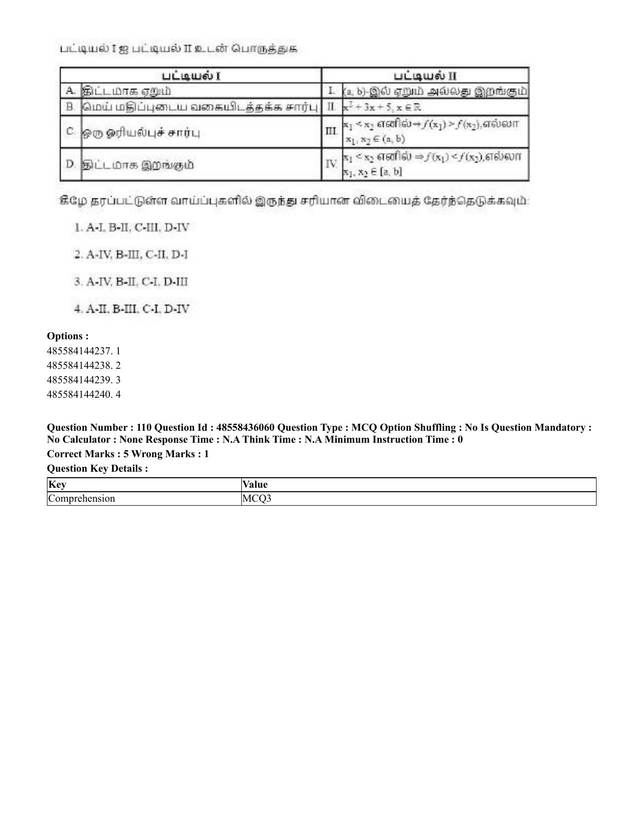 CUET 2023 Domestic Shift 1 Question Papers - 22 June 2023 - Page 479