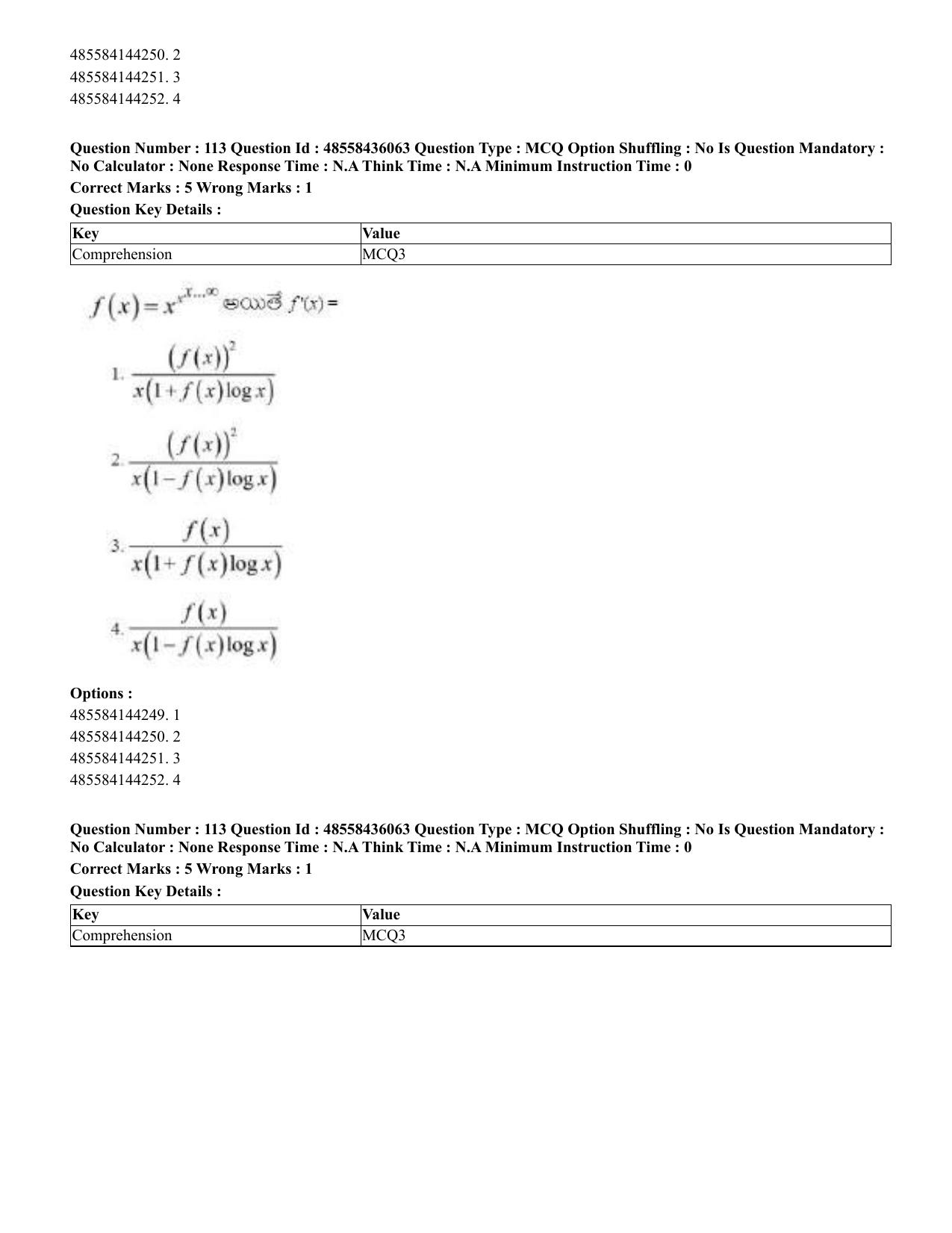 CUET 2023 Domestic Shift 1 Question Papers - 22 June 2023 - Page 502