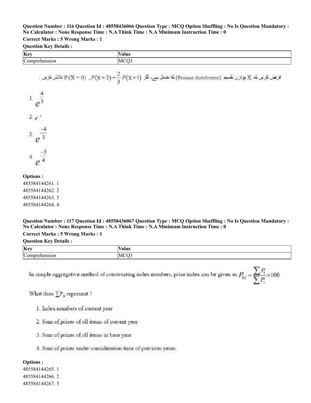 CUET 2023 Domestic Shift 1 Question Papers - 22 June 2023 - Page 526