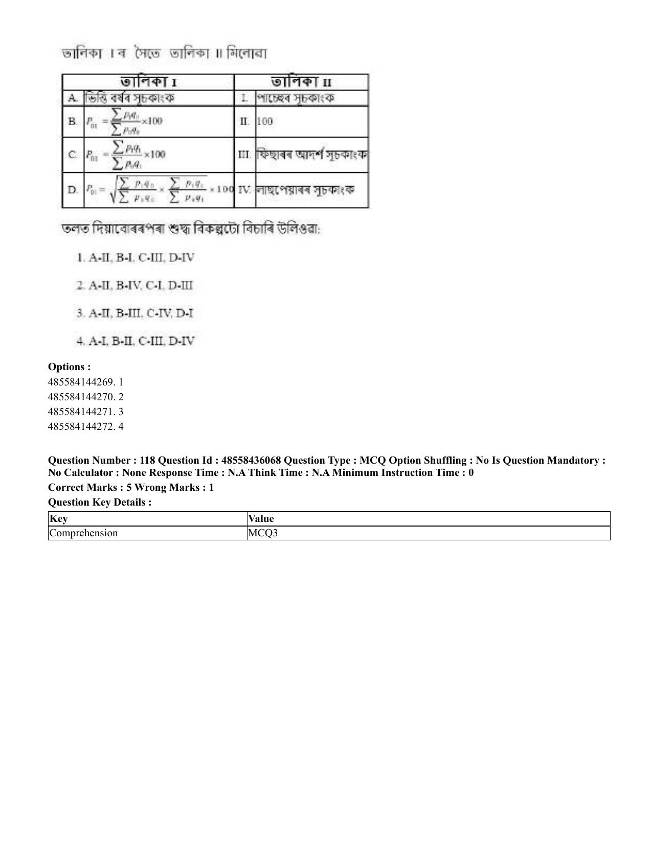CUET 2023 Domestic Shift 1 Question Papers - 22 June 2023 - Page 536