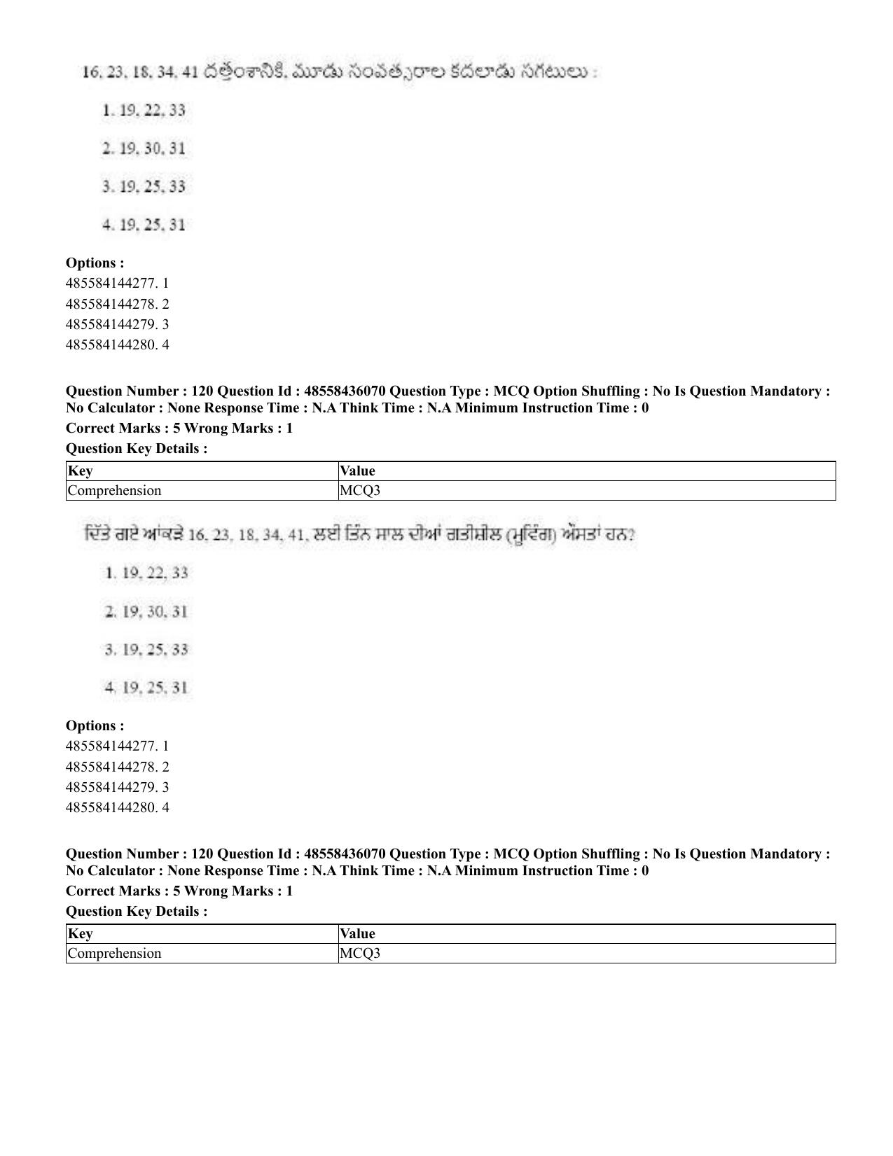 CUET 2023 Domestic Shift 1 Question Papers - 22 June 2023 - Page 558