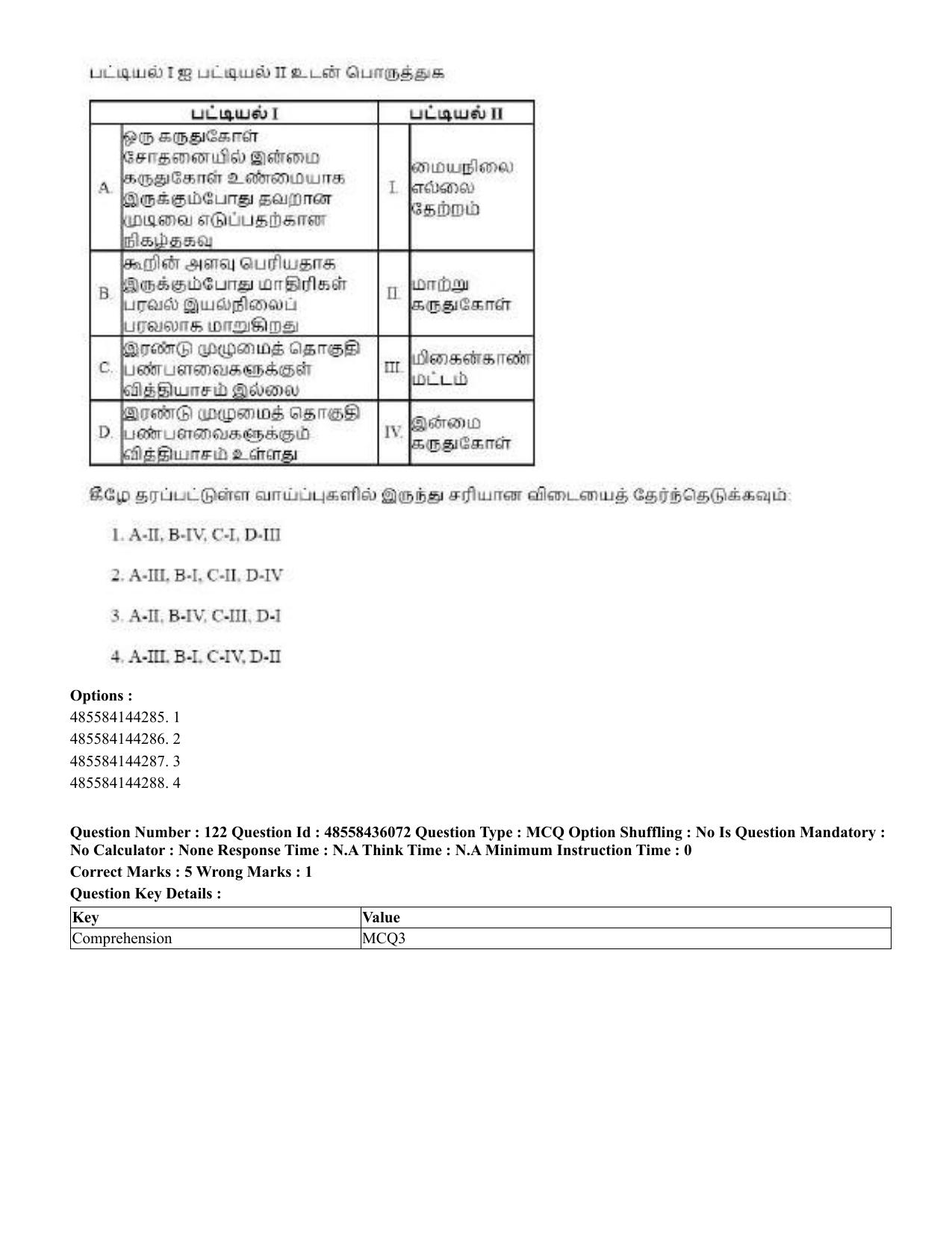 CUET 2023 Domestic Shift 1 Question Papers - 22 June 2023 - Page 575