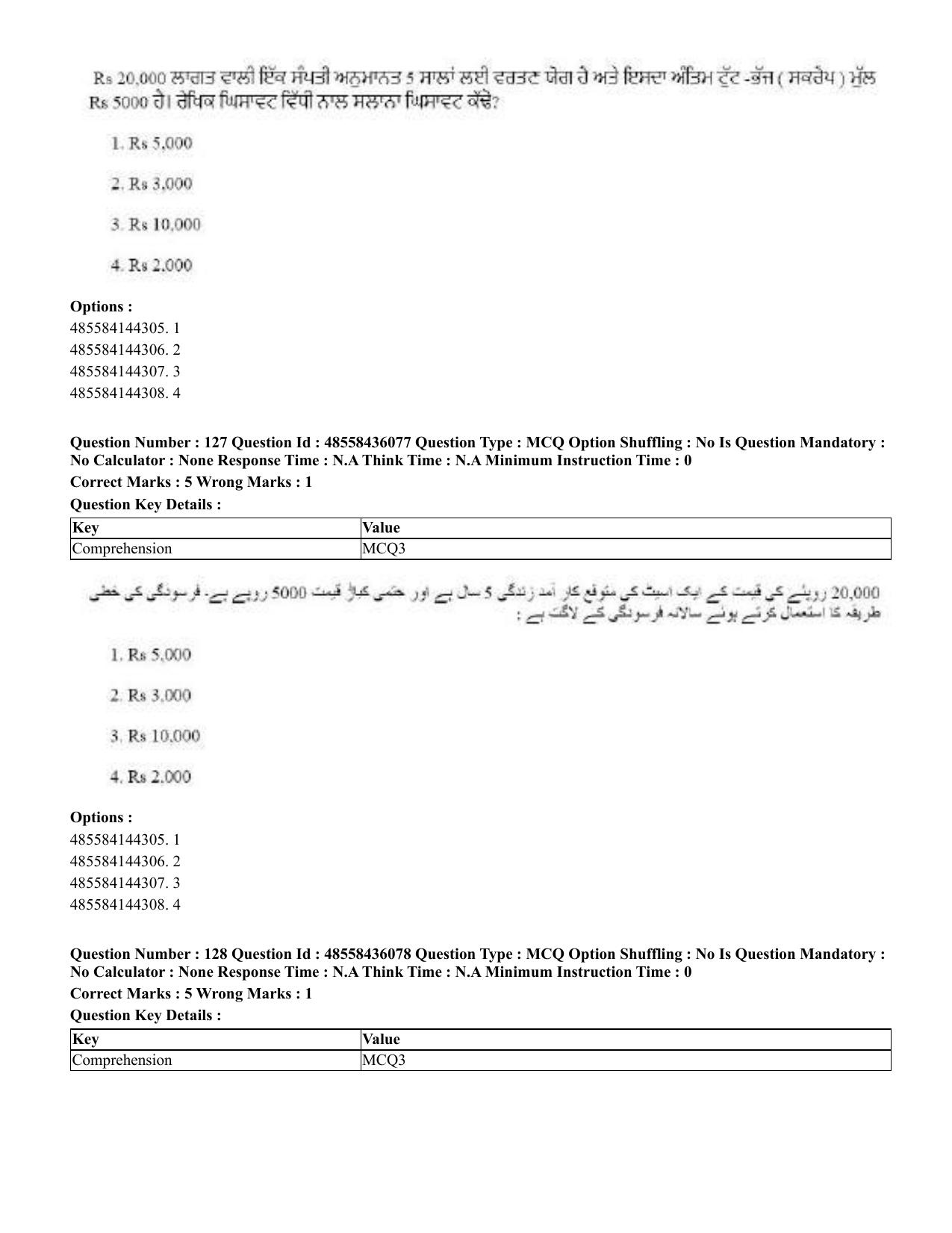 CUET 2023 Domestic Shift 1 Question Papers - 22 June 2023 - Page 614