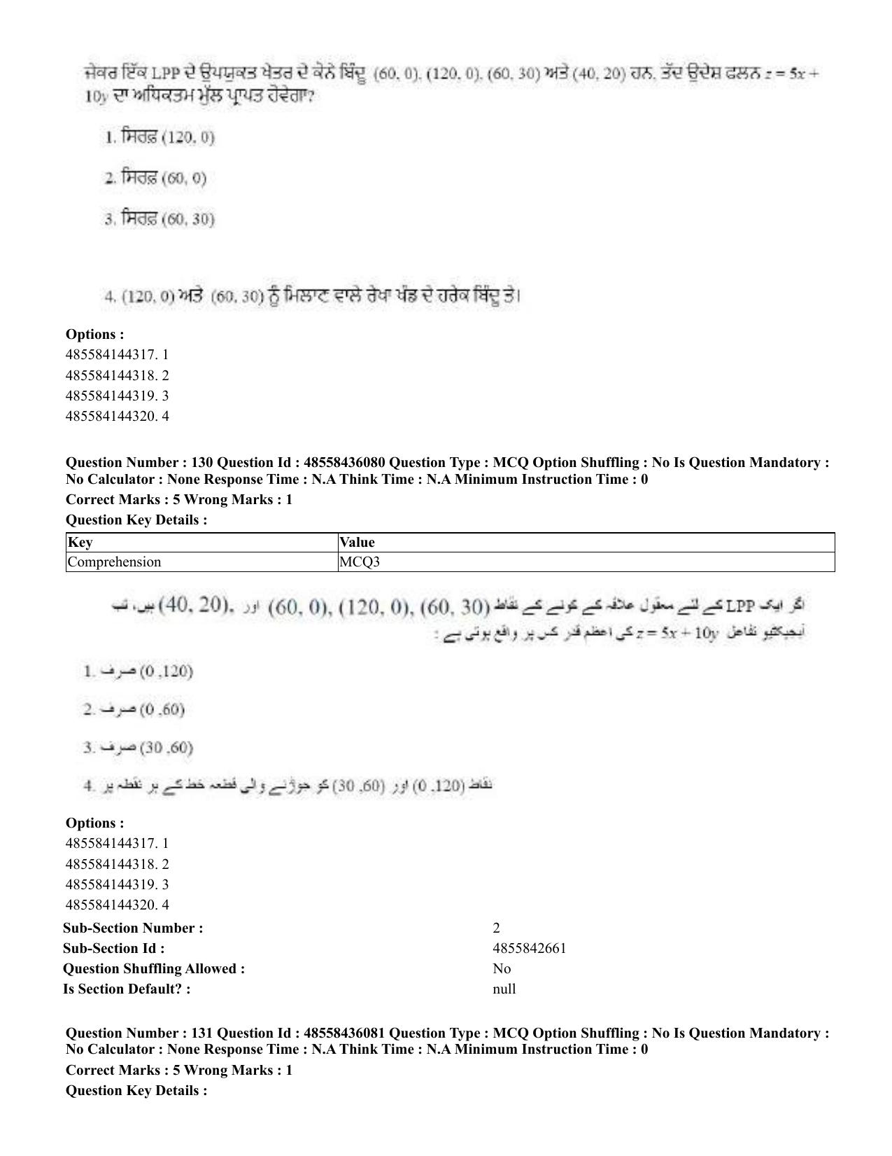 CUET 2023 Domestic Shift 1 Question Papers - 22 June 2023 - Page 635