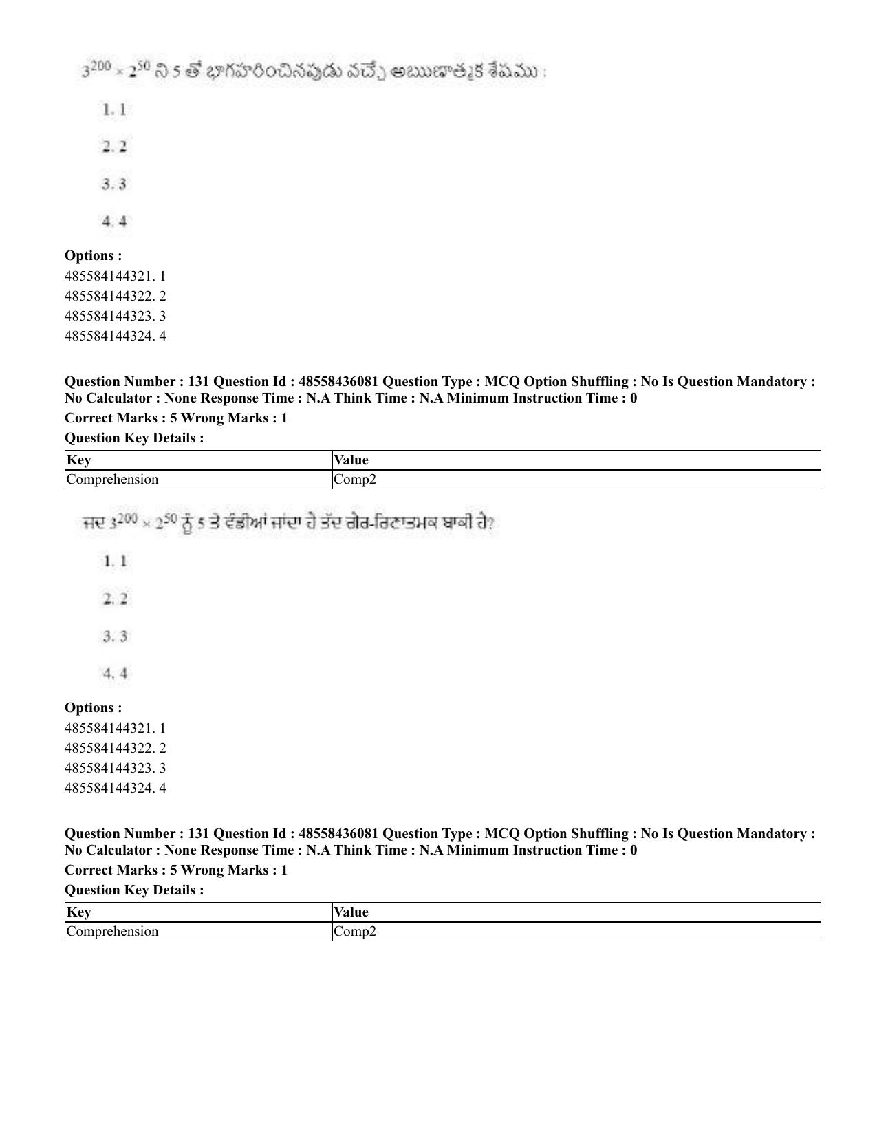 CUET 2023 Domestic Shift 1 Question Papers - 22 June 2023 - Page 641