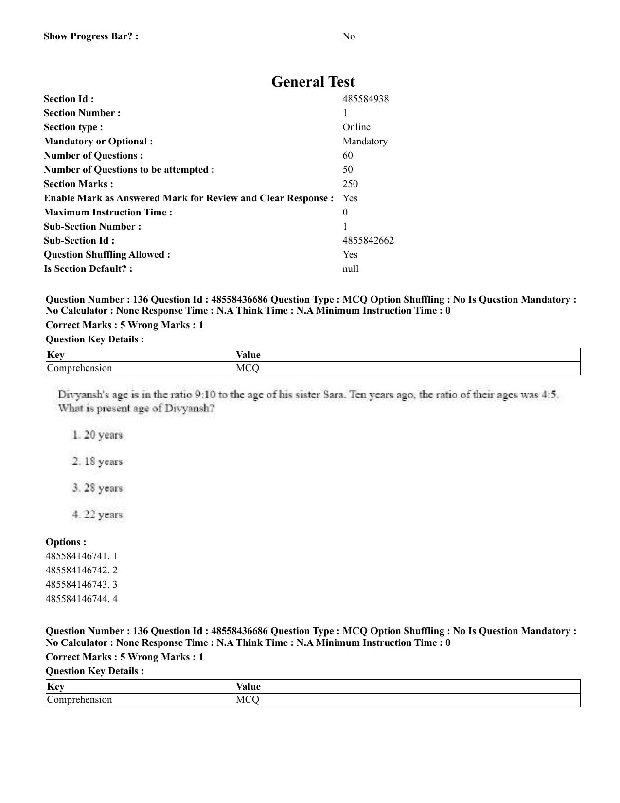 CUET 2023 Domestic Shift 1 Question Papers - 22 June 2023 - Page 671