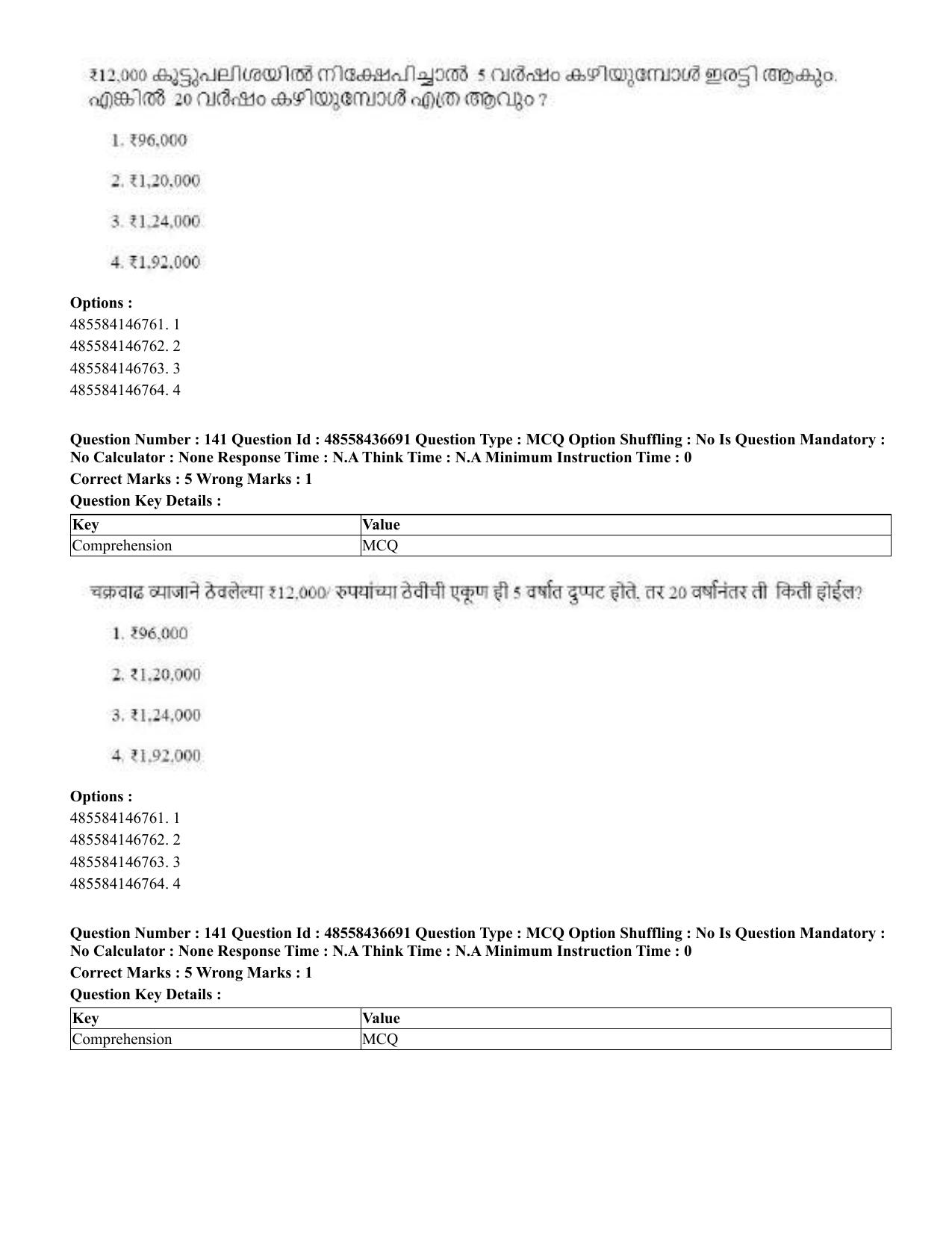 CUET 2023 Domestic Shift 1 Question Papers - 22 June 2023 - Page 707