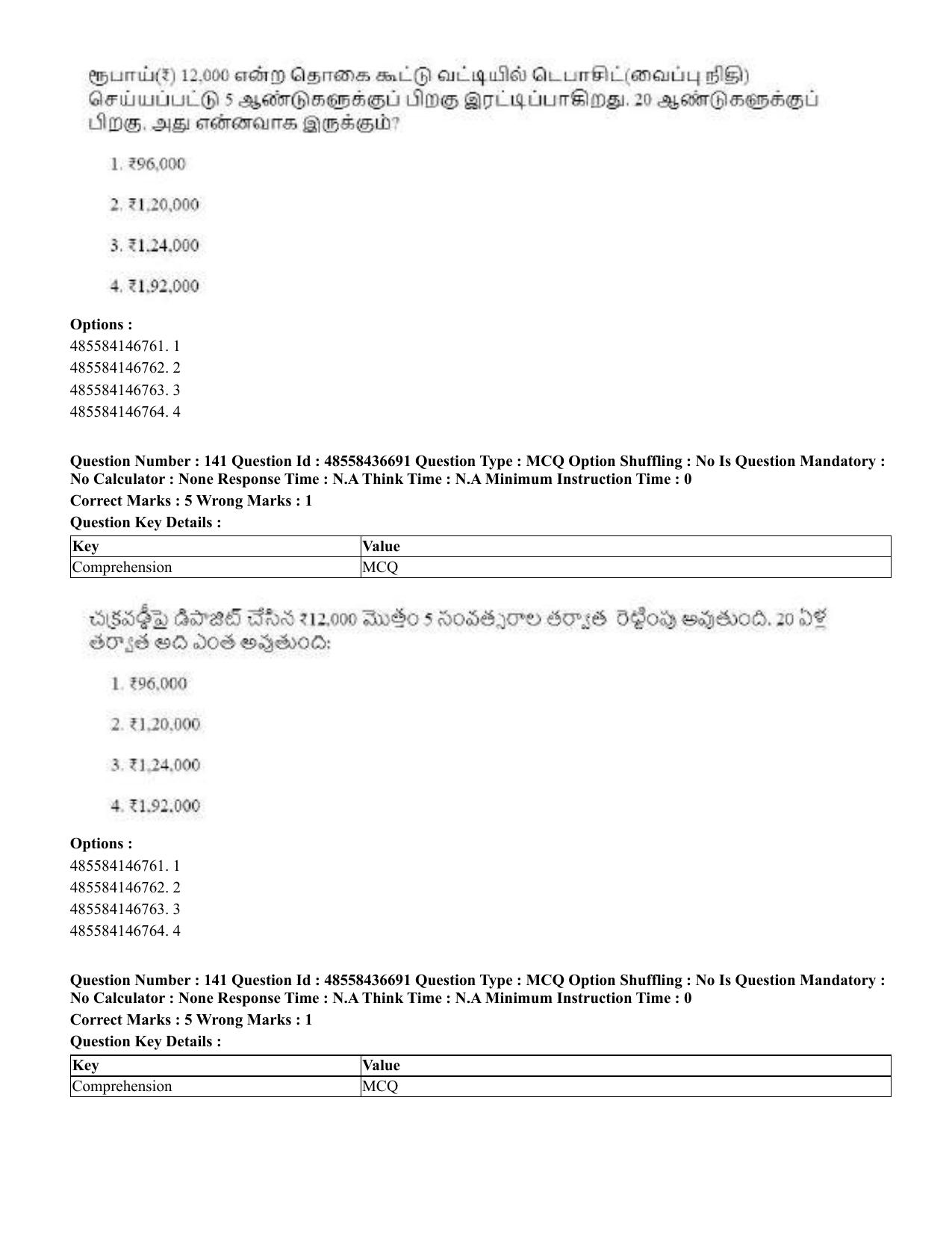 CUET 2023 Domestic Shift 1 Question Papers - 22 June 2023 - Page 709