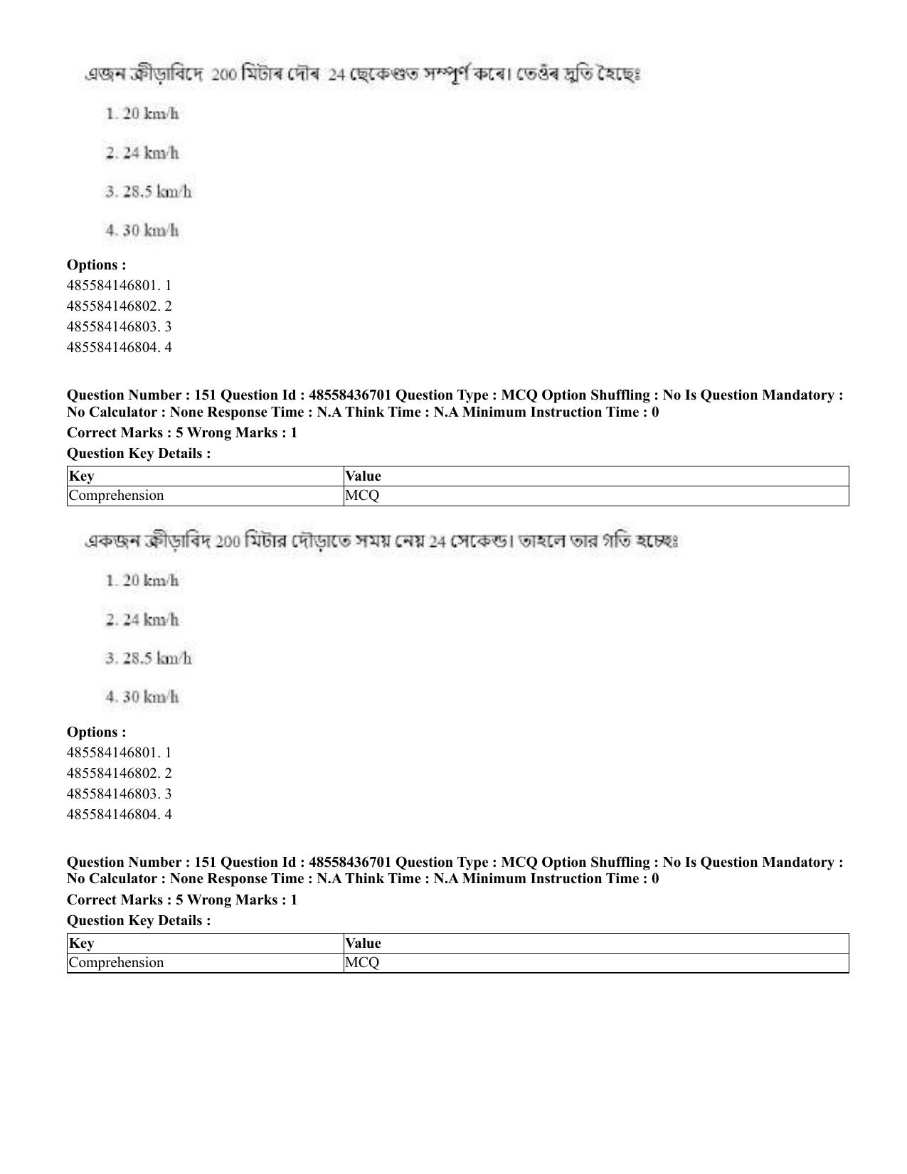 CUET 2023 Domestic Shift 1 Question Papers - 22 June 2023 - Page 771