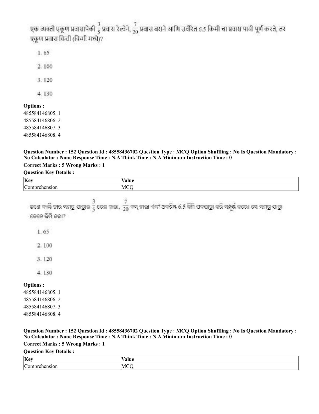 CUET 2023 Domestic Shift 1 Question Papers - 22 June 2023 - Page 780