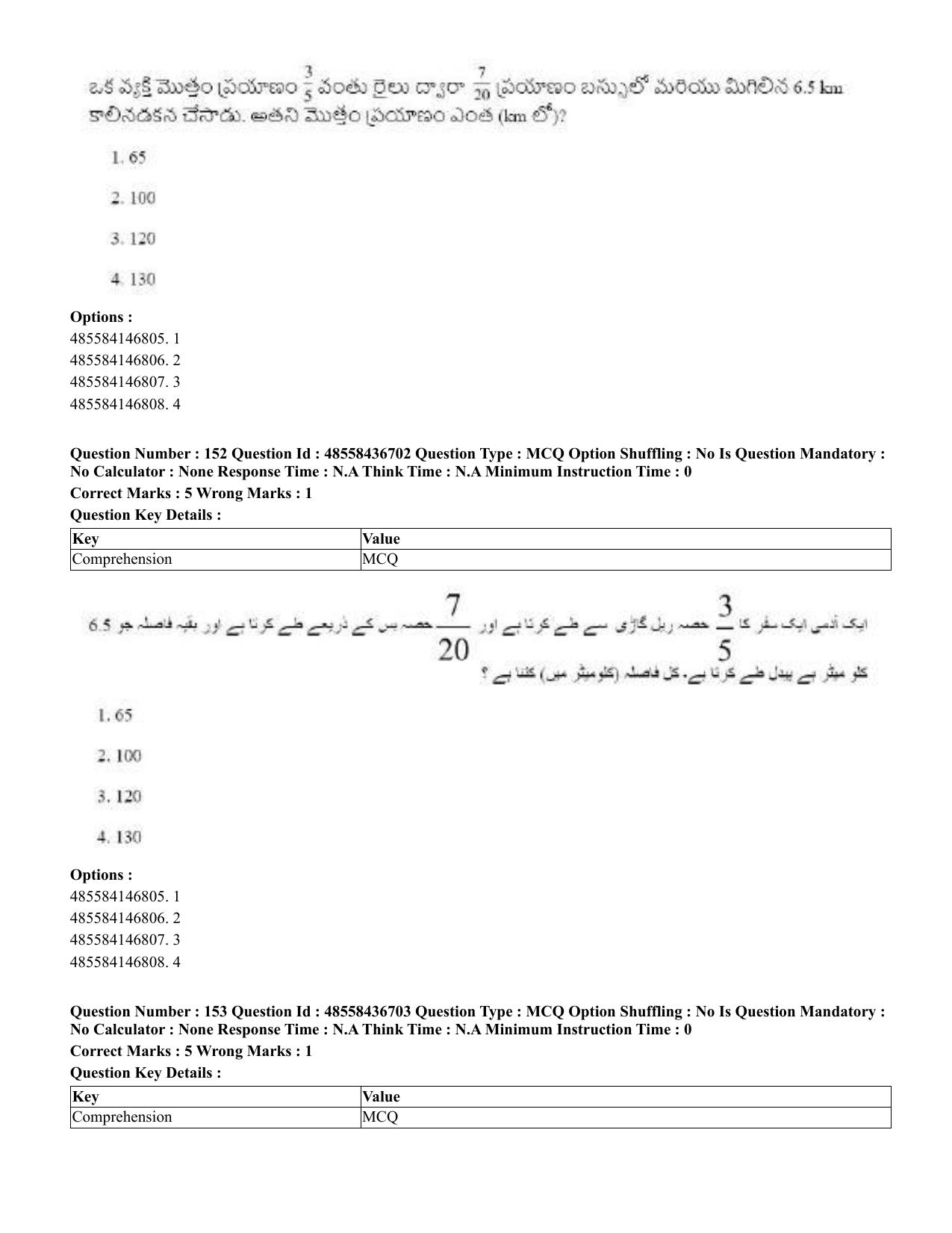 CUET 2023 Domestic Shift 1 Question Papers - 22 June 2023 - Page 782