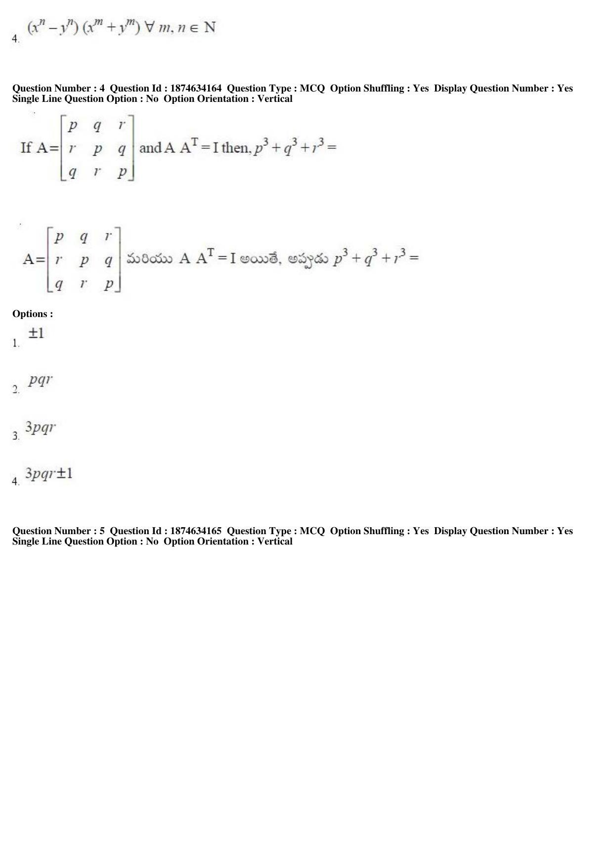 AP EAPCET 2019 - 21 April 2019 Afternoon - Master Engineering Question Paper With Preliminary Keys - Page 3