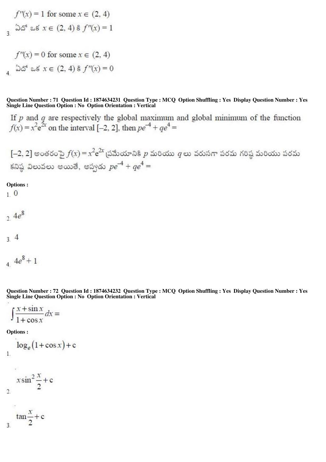 AP EAPCET 2019 - 21 April 2019 Afternoon - Master Engineering Question Paper With Preliminary Keys - Page 41