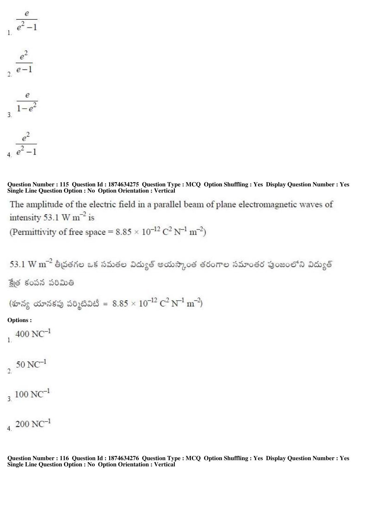 AP EAPCET 2019 - 21 April 2019 Afternoon - Master Engineering Question Paper With Preliminary Keys - Page 68