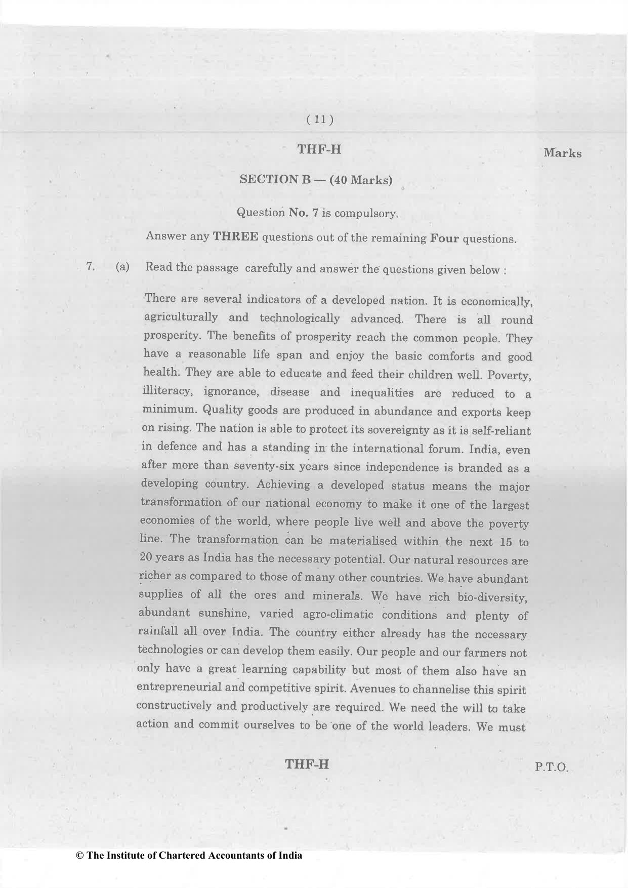 CA Foundation December 2023 Question Paper - Paper 2 (Business Laws and Business Correspondence and Reporting) - Page 11