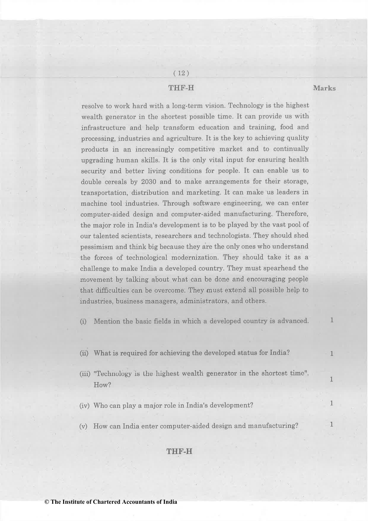 CA Foundation December 2023 Question Paper - Paper 2 (Business Laws and Business Correspondence and Reporting) - Page 12