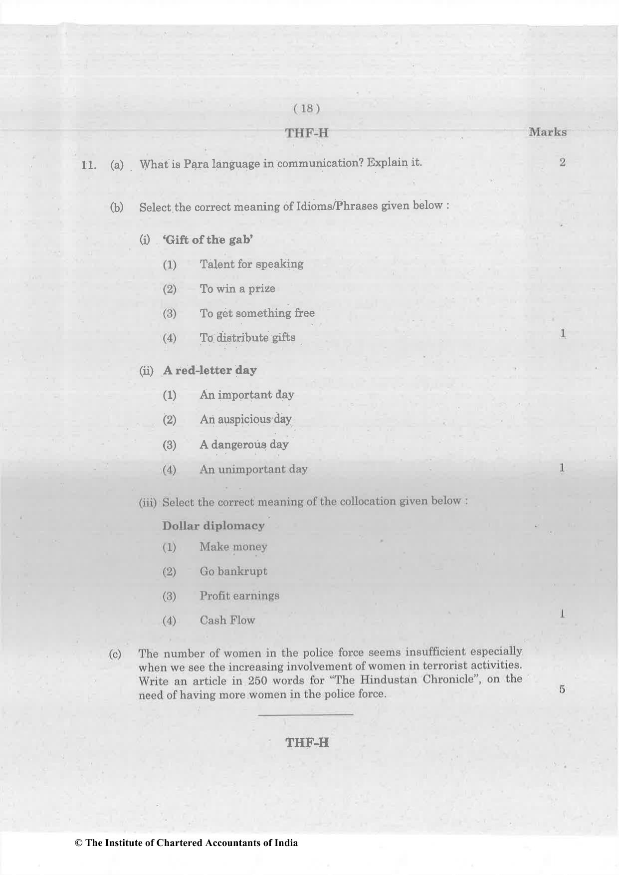 CA Foundation December 2023 Question Paper - Paper 2 (Business Laws and Business Correspondence and Reporting) - Page 18